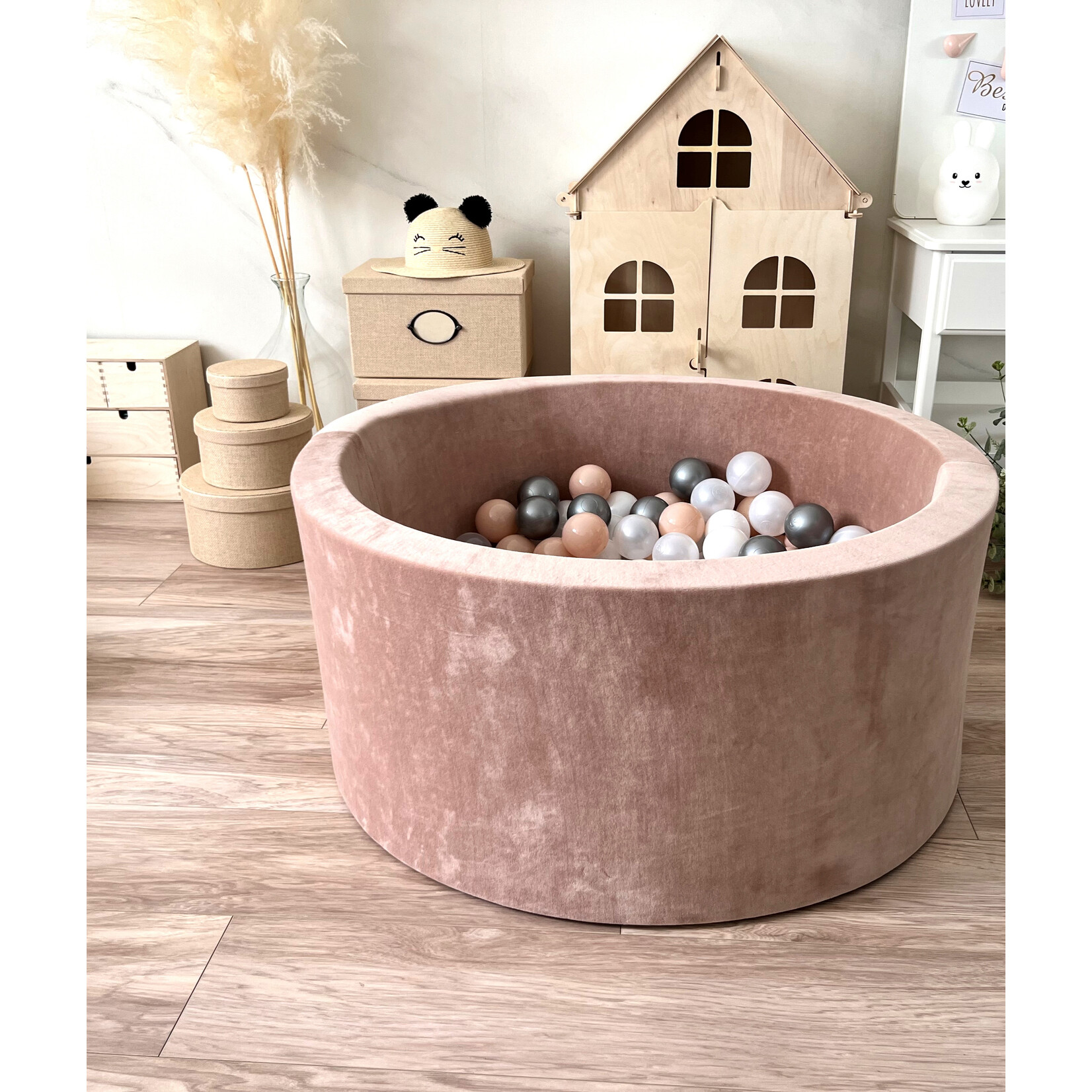 moje. Ballenbad - Soft Velvet - 90x40cm - Dark Beige