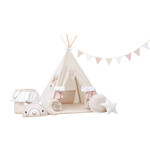 Sowka Set XXL Tipi tent "Cute Frills" met accessoires