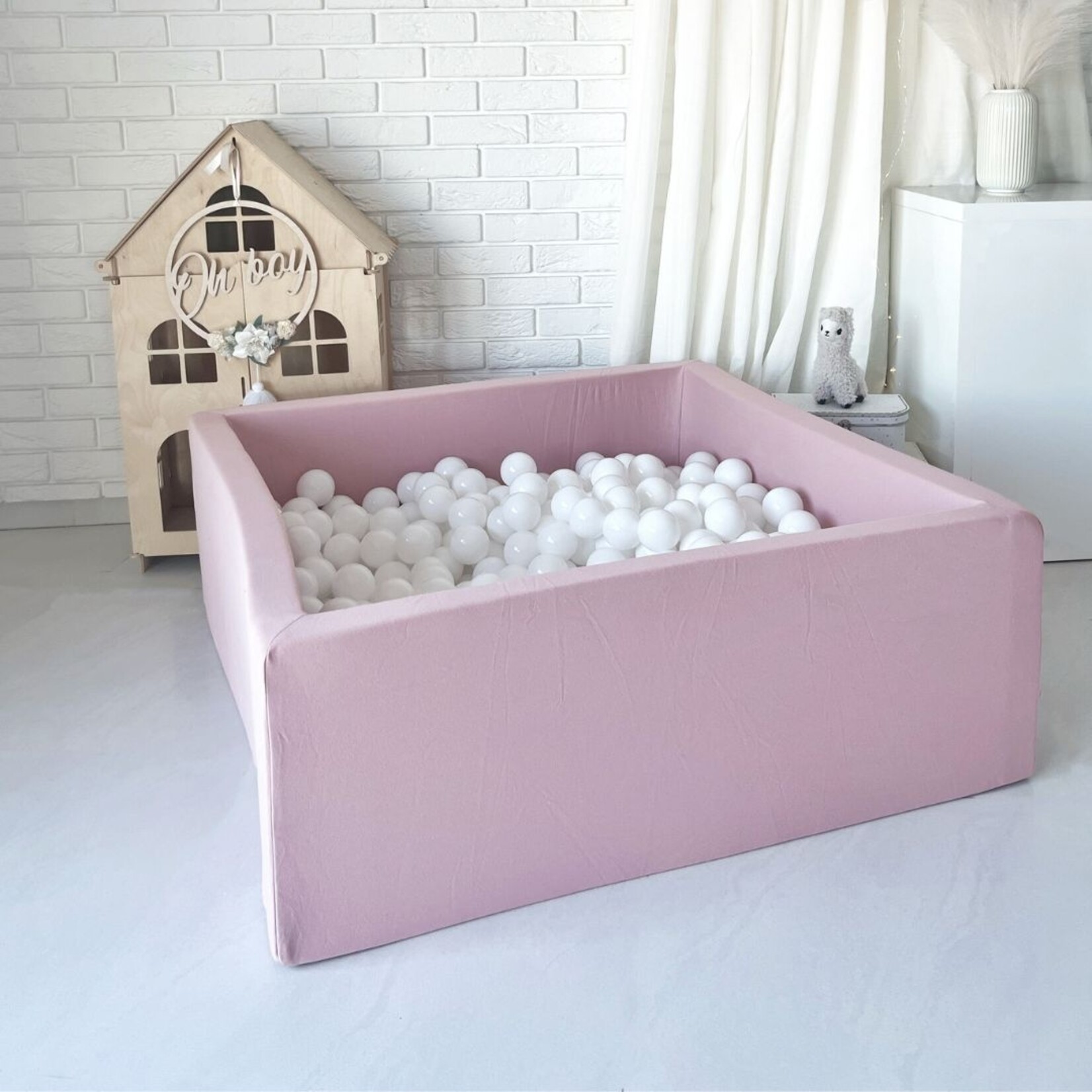 moje. Ballenbad - Cotton- 106x106x40 cm - Pink