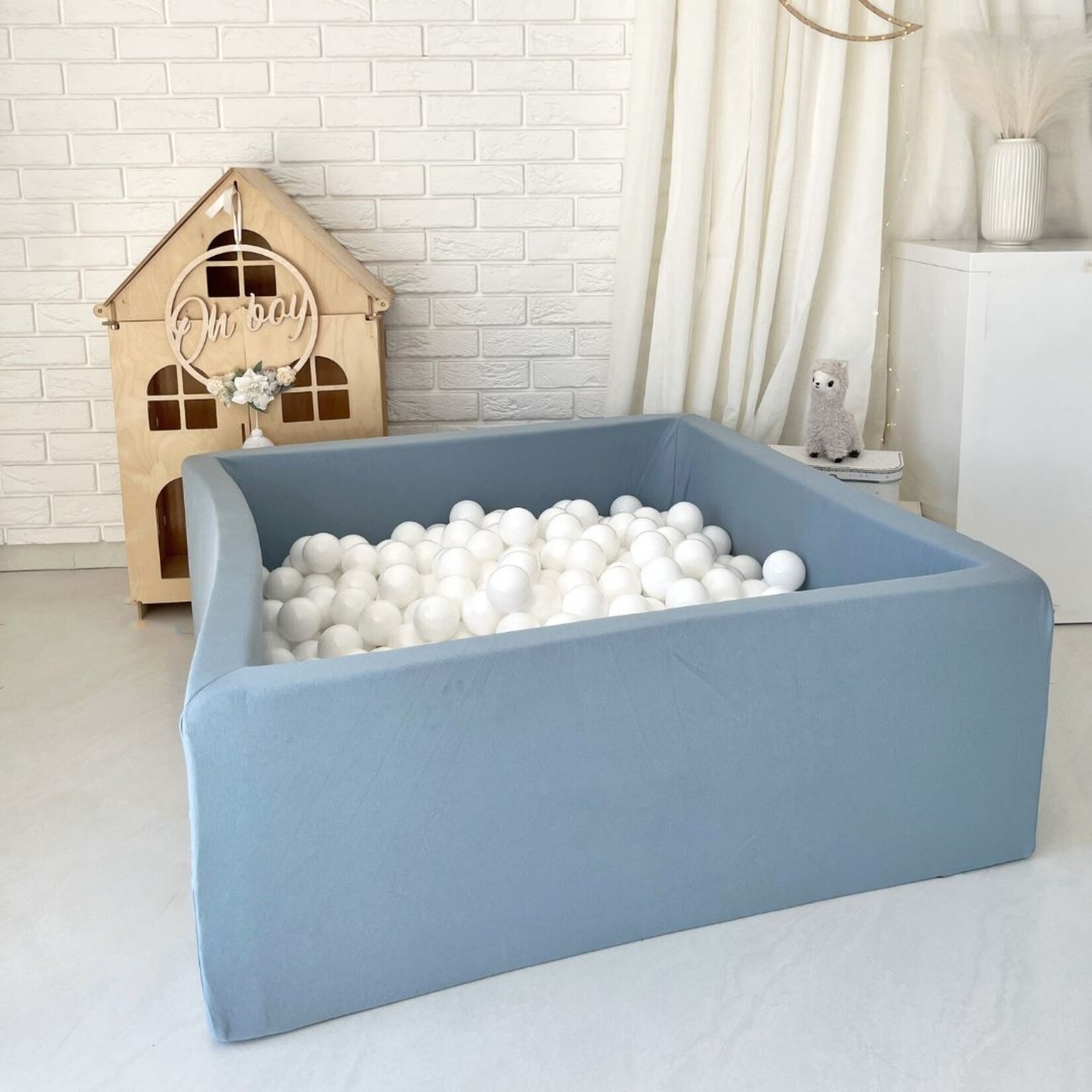 moje. Ballenbad - Cotton- 106x106x40 cm - Blue