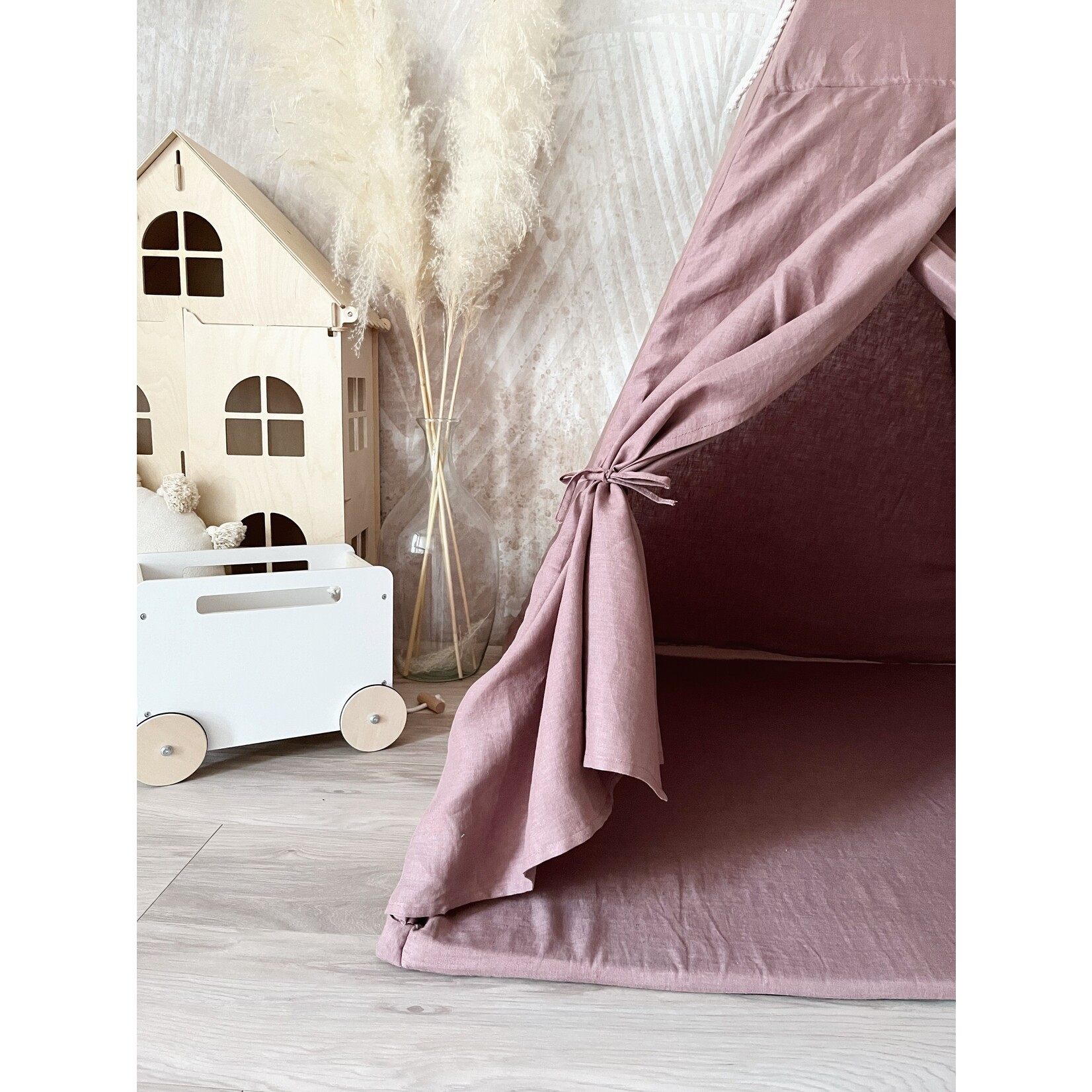 moje. Tipi Tent - Linnen - Marsala