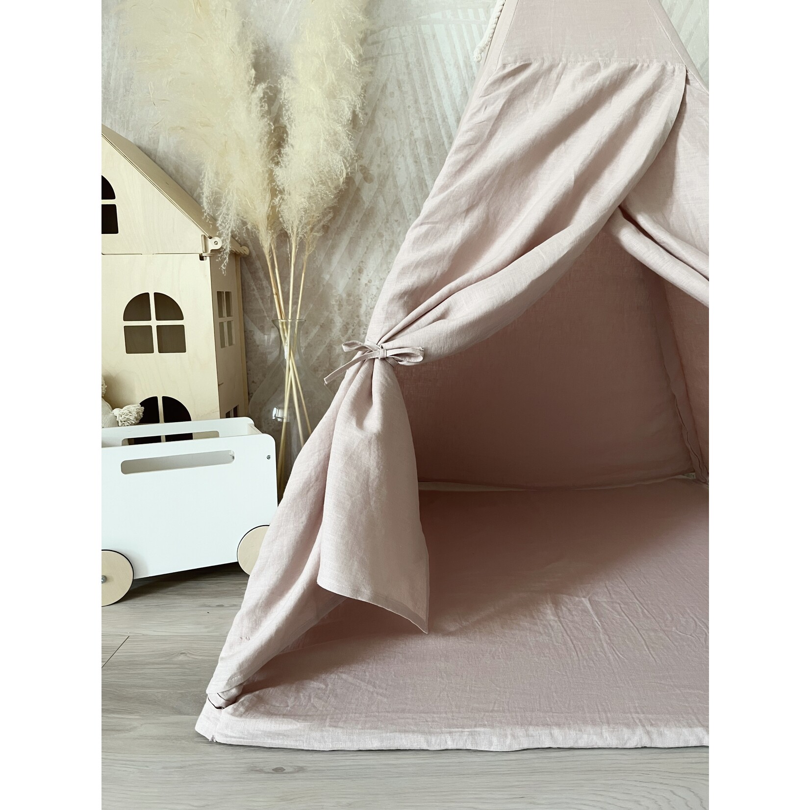 moje. Tipi Tent - Linnen - Powder Pink