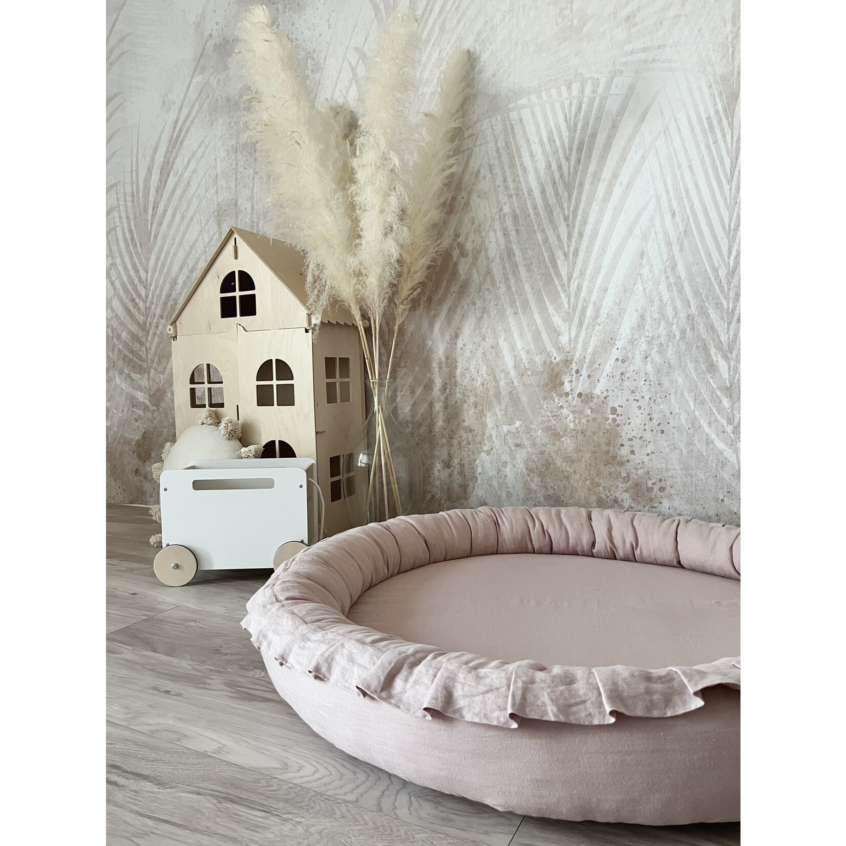 moje. Linnen Speelmat - Powder Pink