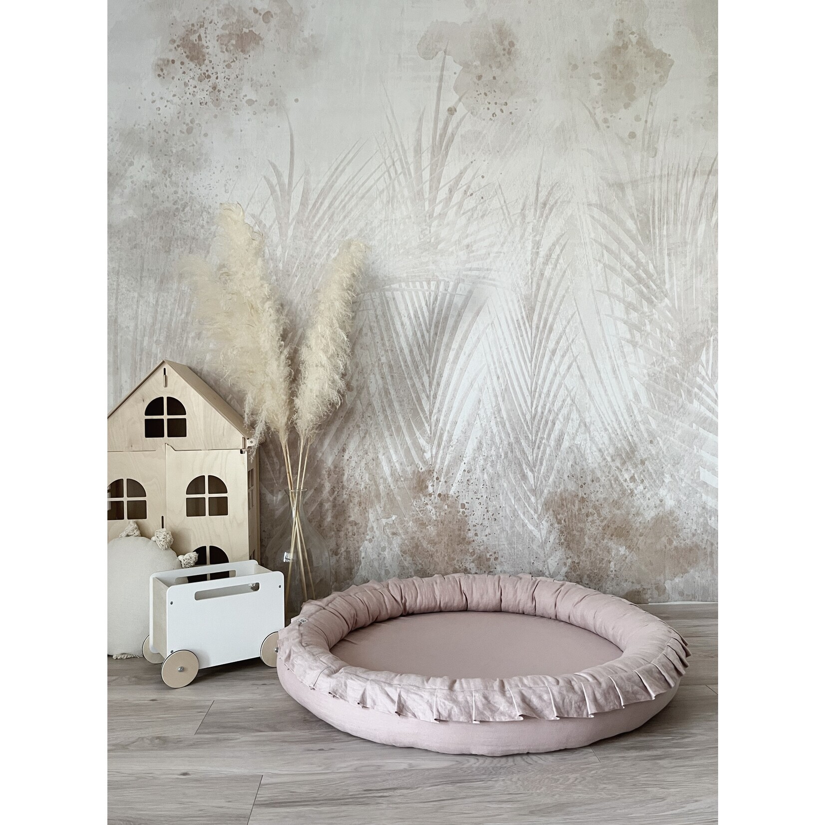 moje. Linnen Speelmat - Powder Pink