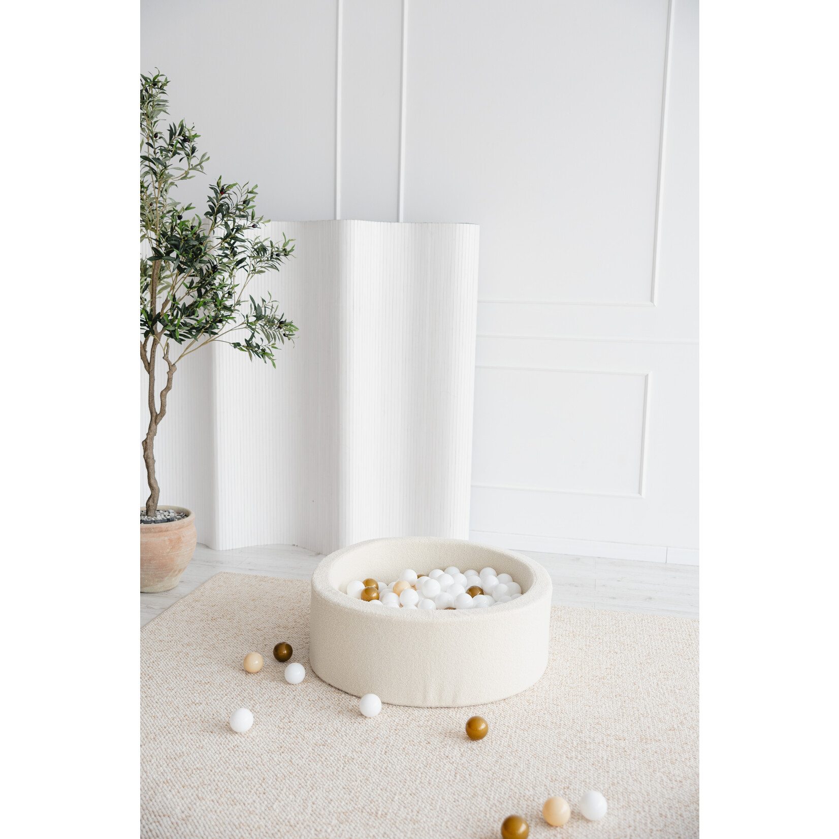 moje. Ballenbad - Boucle - 90x30cm - Creme
