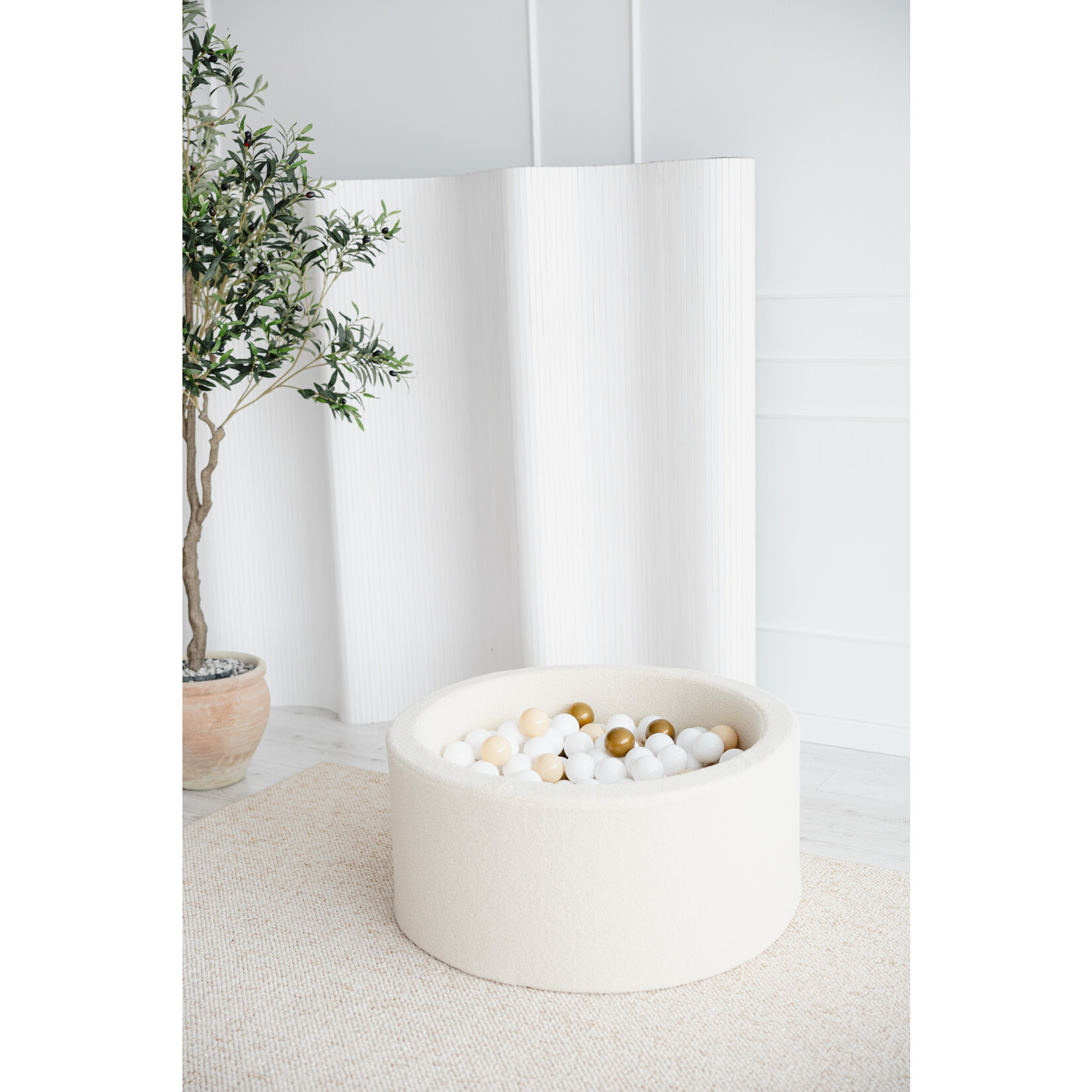 moje. Ballenbad - Boucle - 90x40cm - Creme