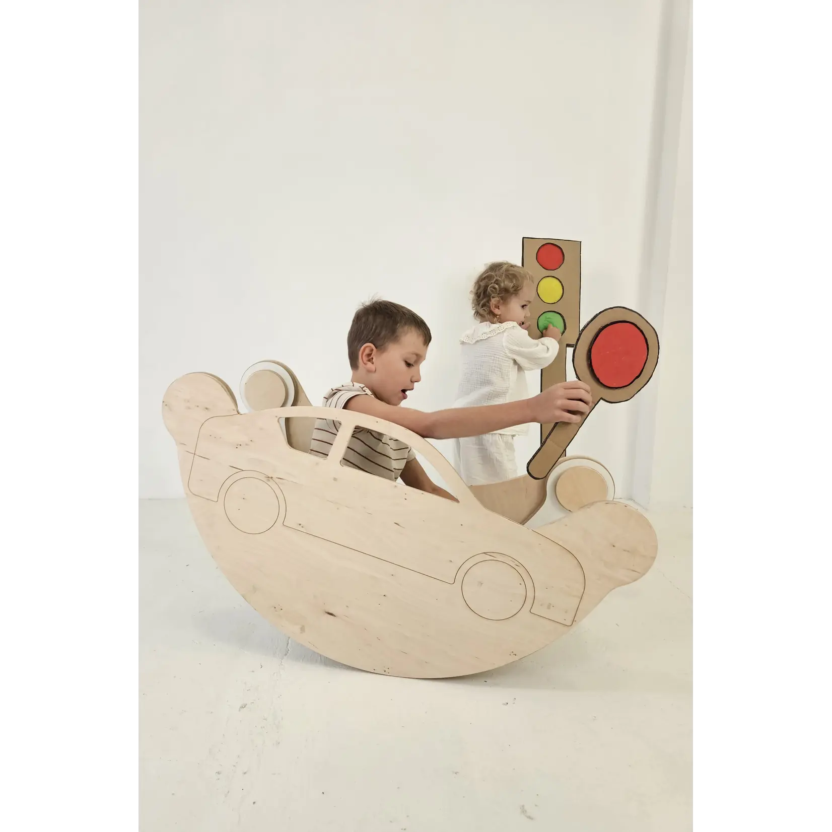 BabyWood Upgrade-set voor houten schommel – Boot & Auto
