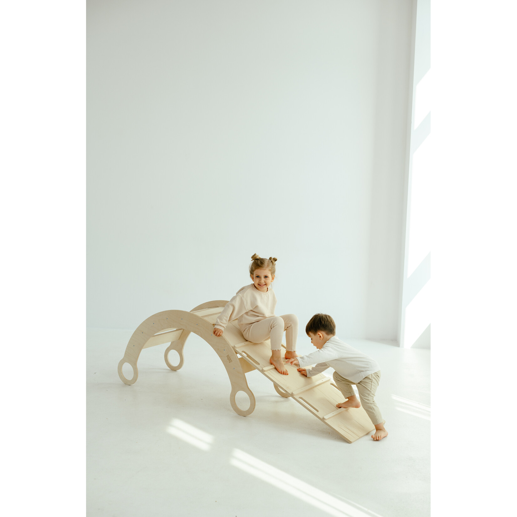 BabyWood Plank voor houten klimboog – Glijbaan & Klimplank