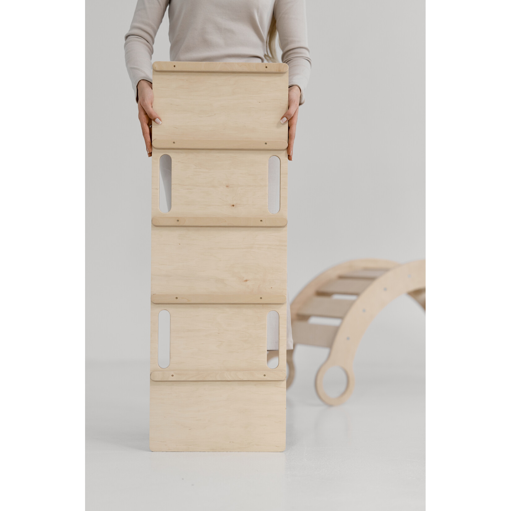 BabyWood Plank voor houten klimboog – Glijbaan & Klimplank