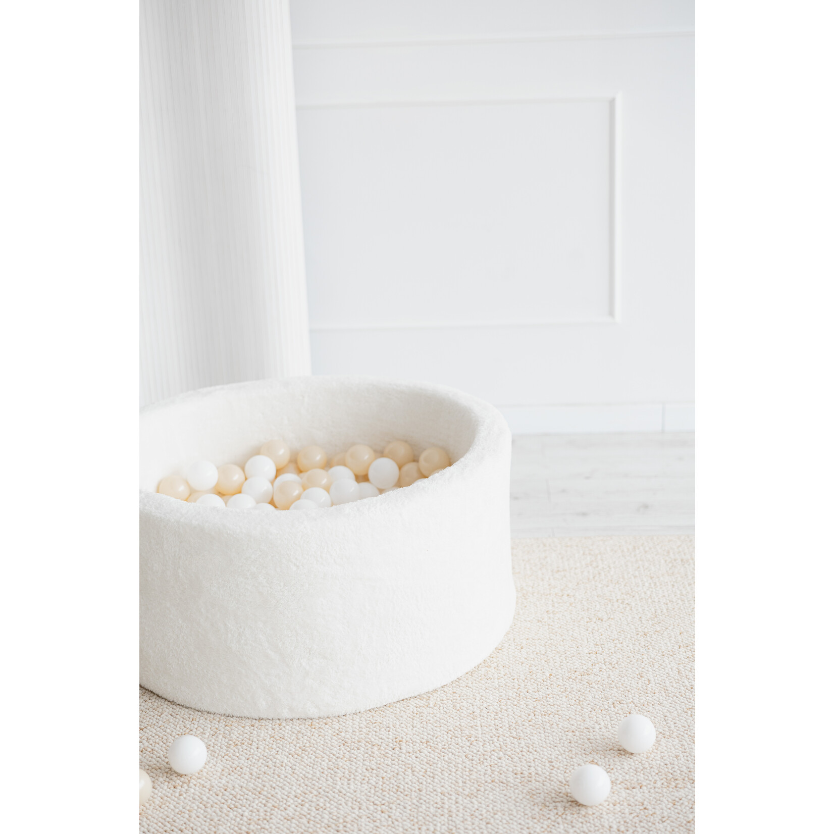 moje. Ballenbad - Teddy - 90x30cm - Wit