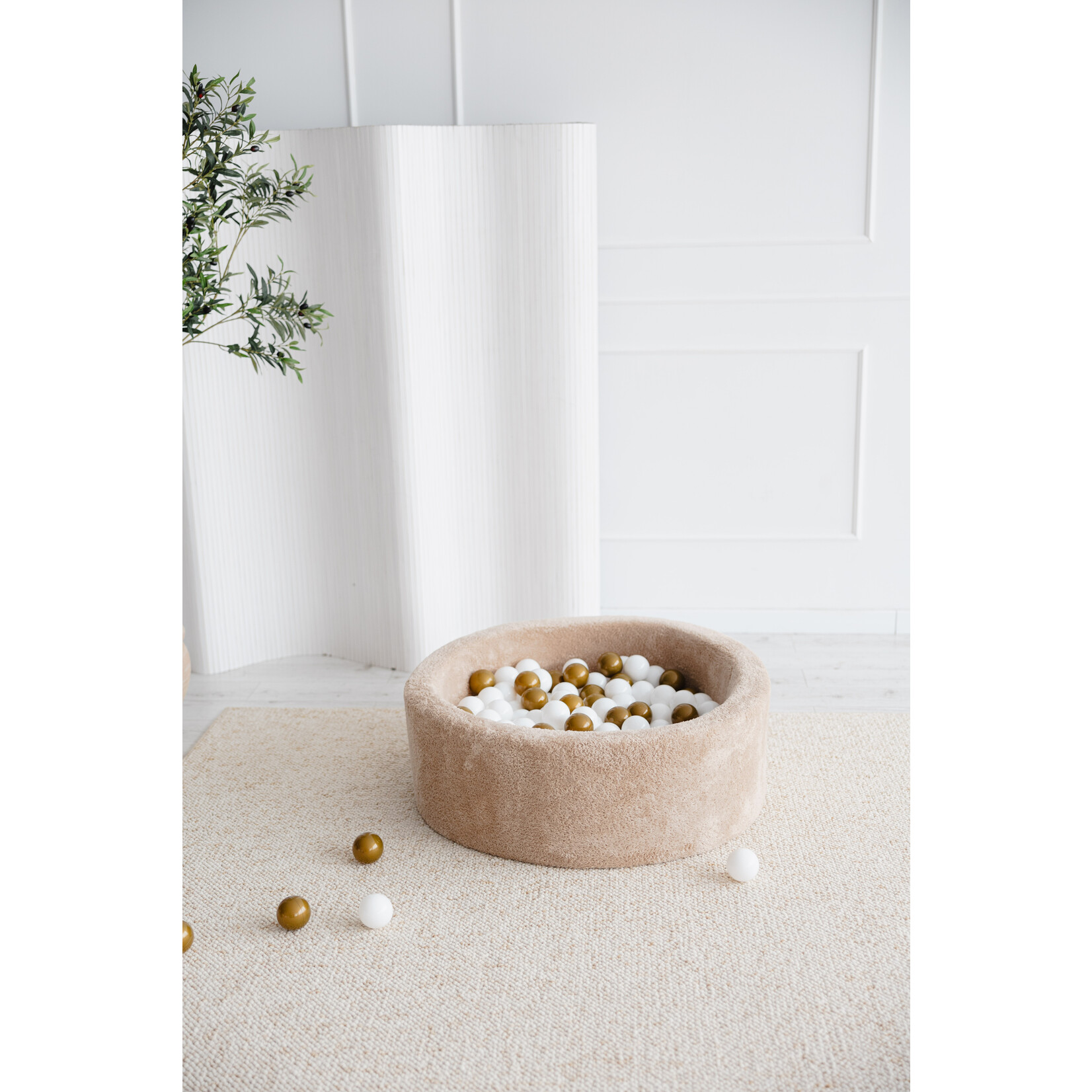 moje. Ballenbad - Teddy - 90x30cm - Beige