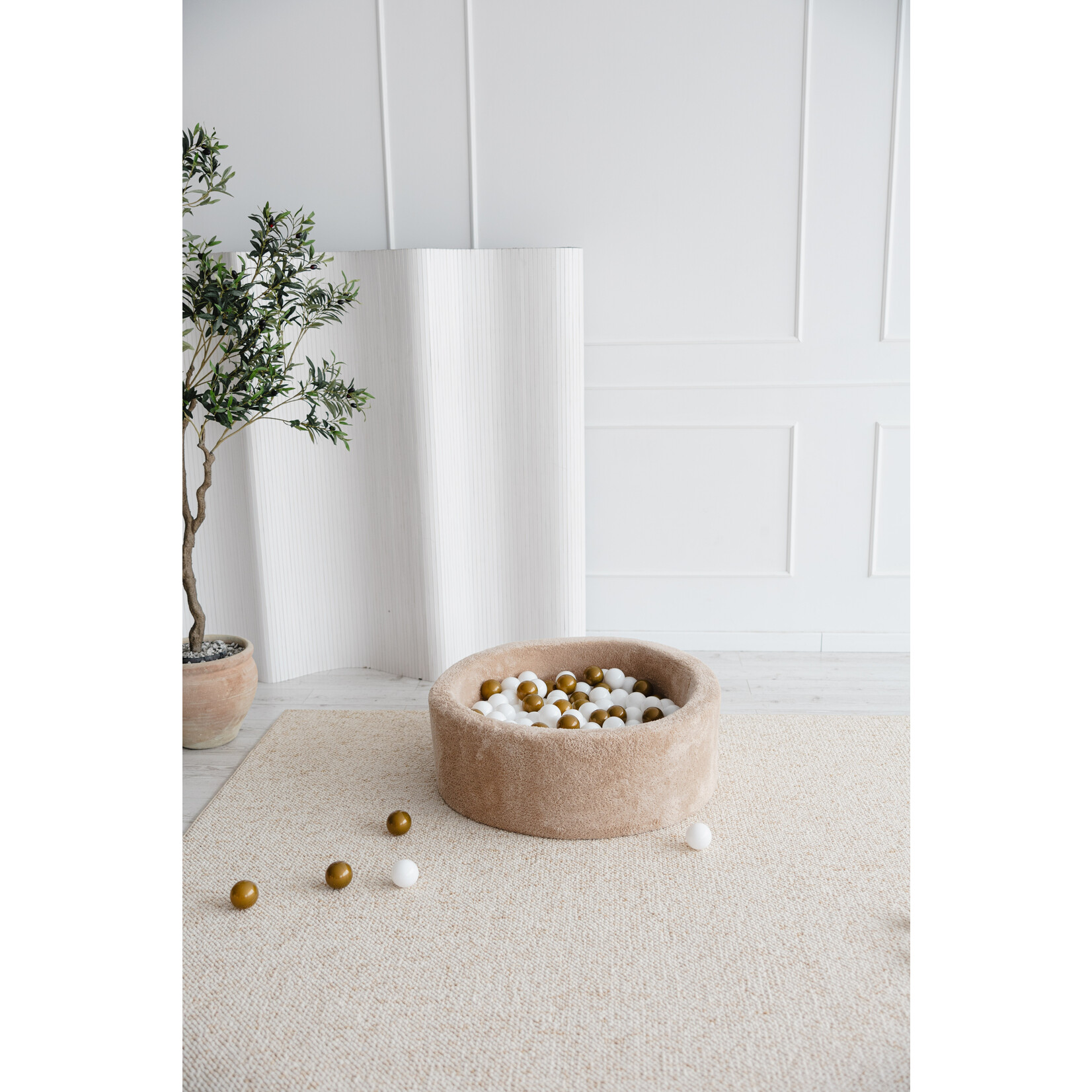 moje. Ballenbad - Teddy - 90x30cm - Beige