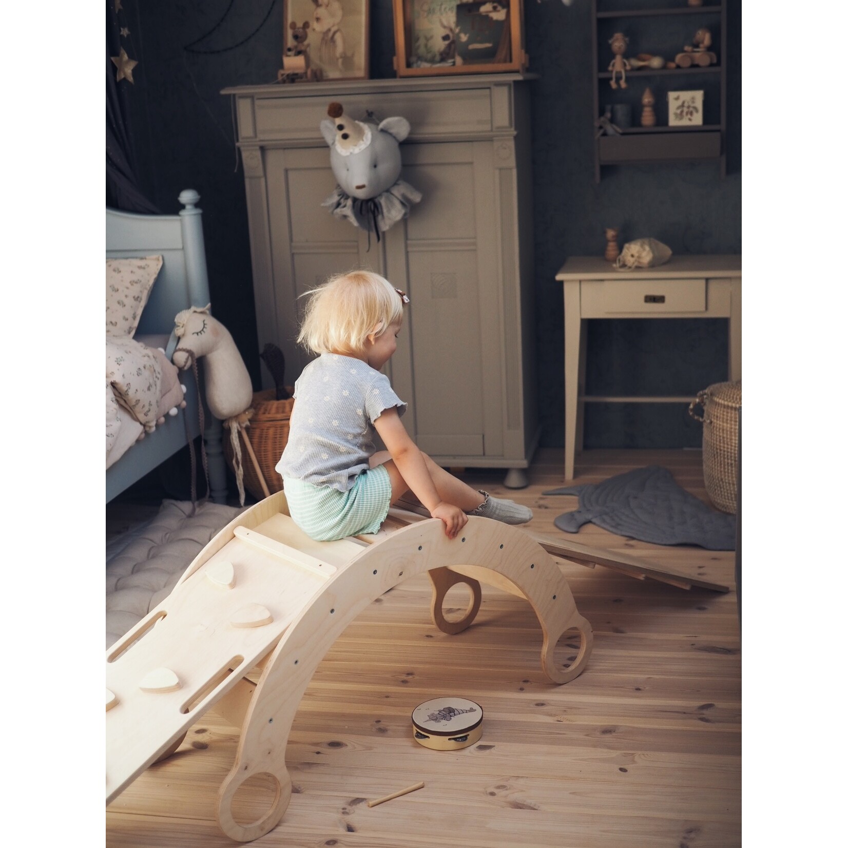 BabyWood Klimplank  voor houten klimboog – Glijbaan & Klimwand