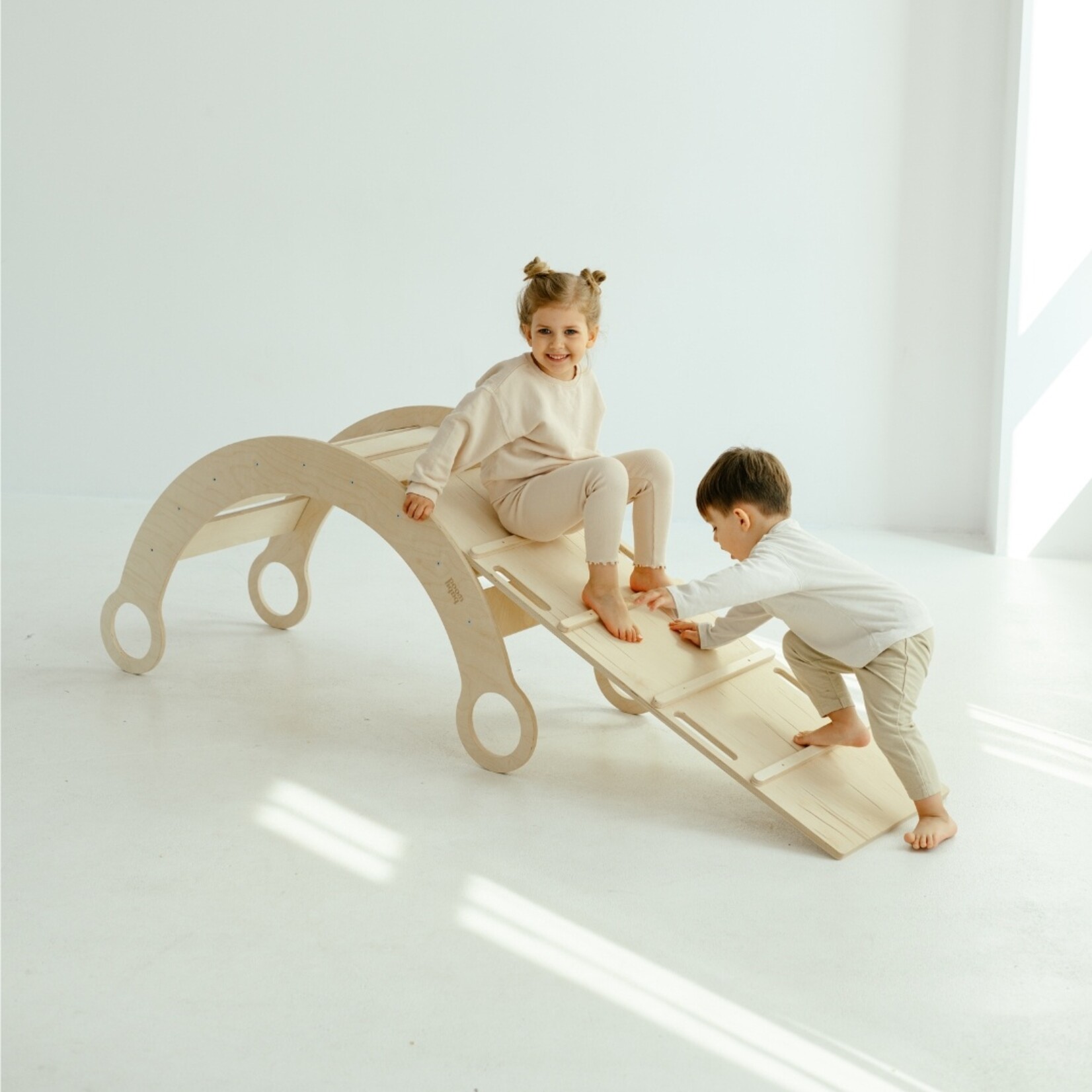 BabyWood Plank voor houten klimboog – Glijbaan & Klimplank