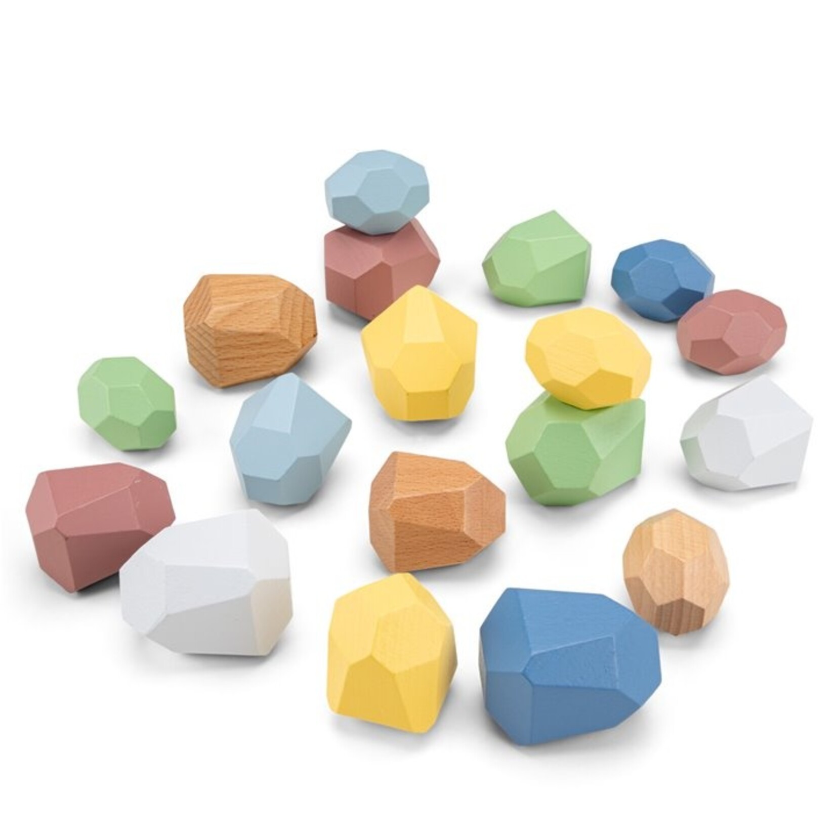 New Classic Toys Houten Balansblokken Stones - 18 delen