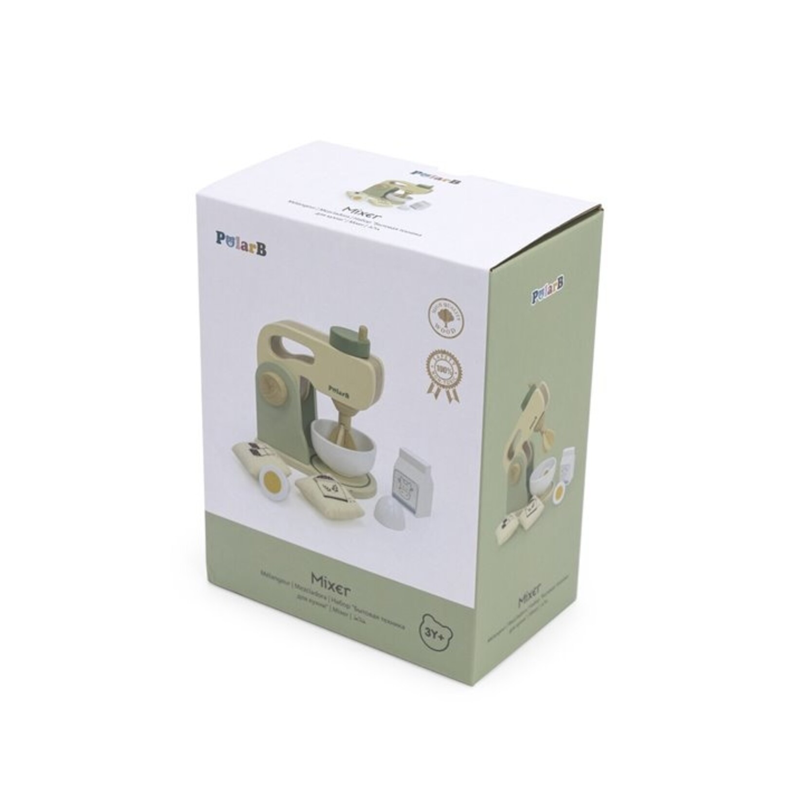 PolarB Houten mixer set – speelgoed keukenmachine met accessoires