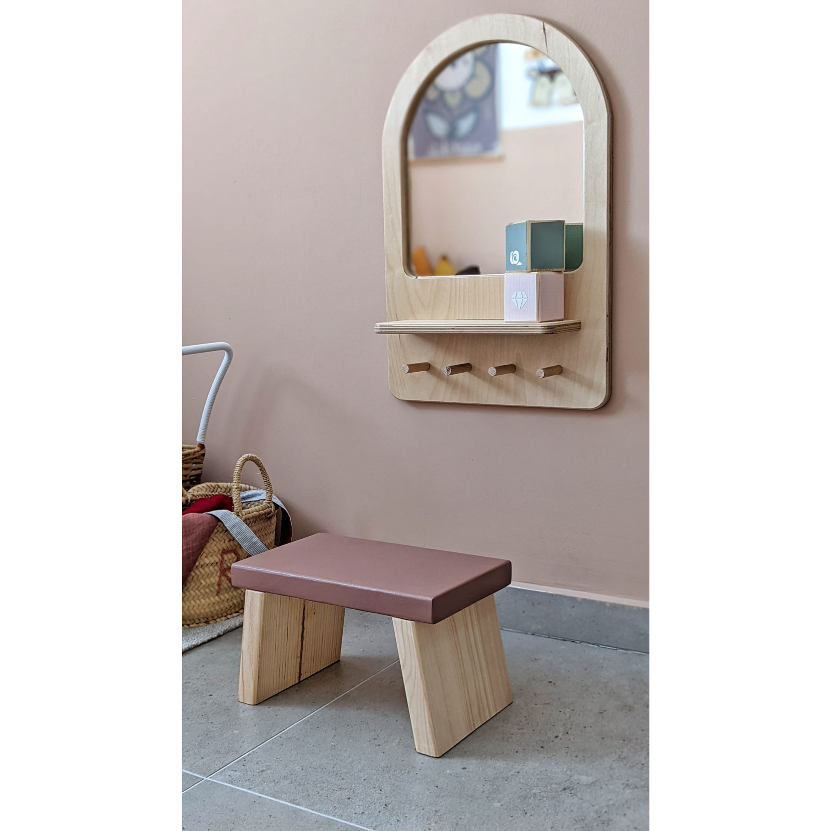 FOXY family Kinder kaptafel set - hout