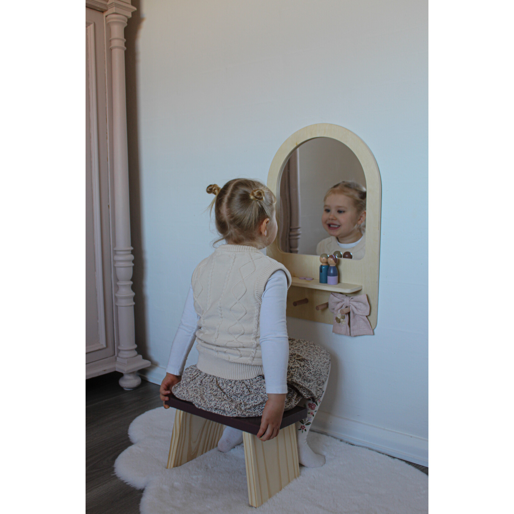 FOXY family Kinder kaptafel set - hout