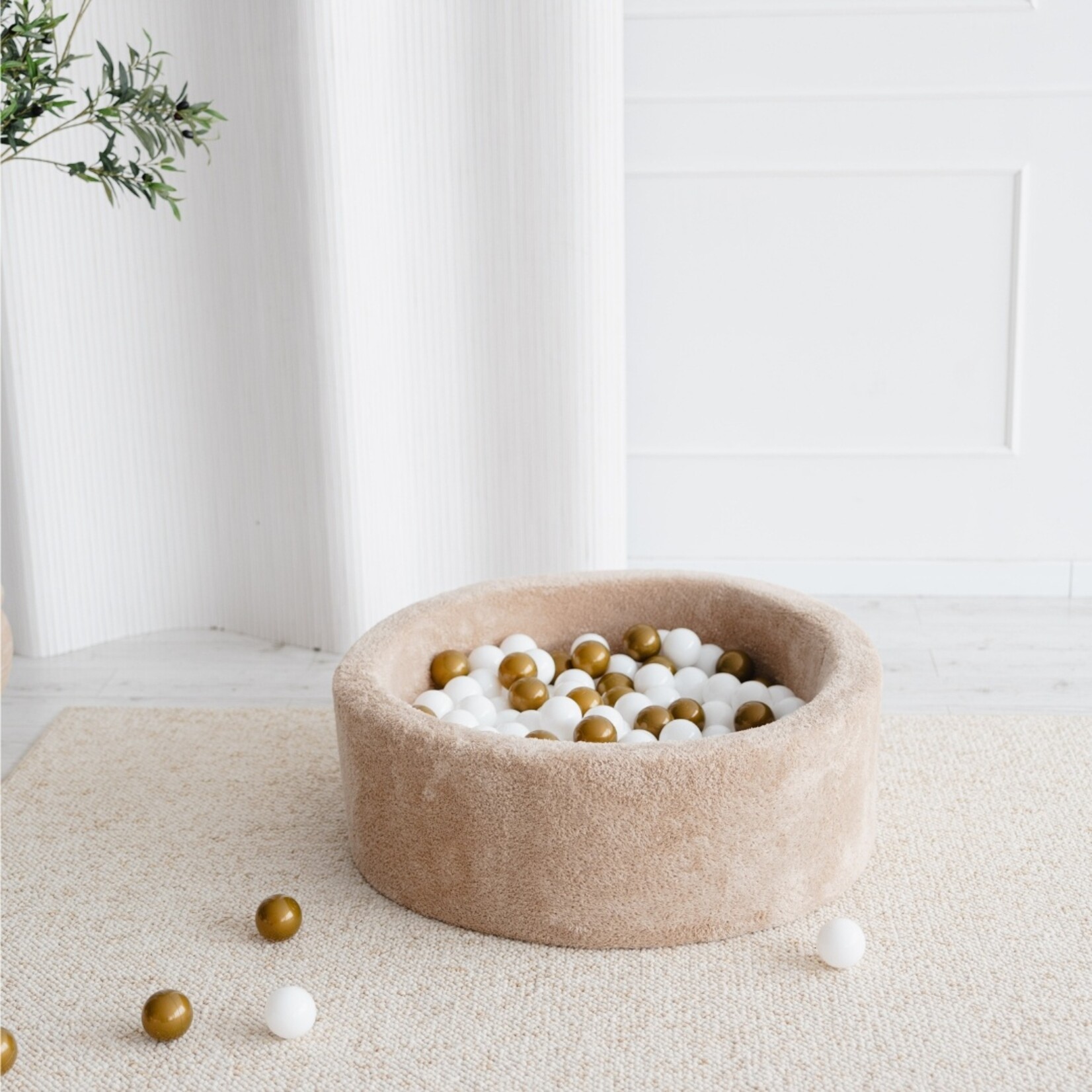 moje. Ballenbad - Teddy - 90x30cm - Beige
