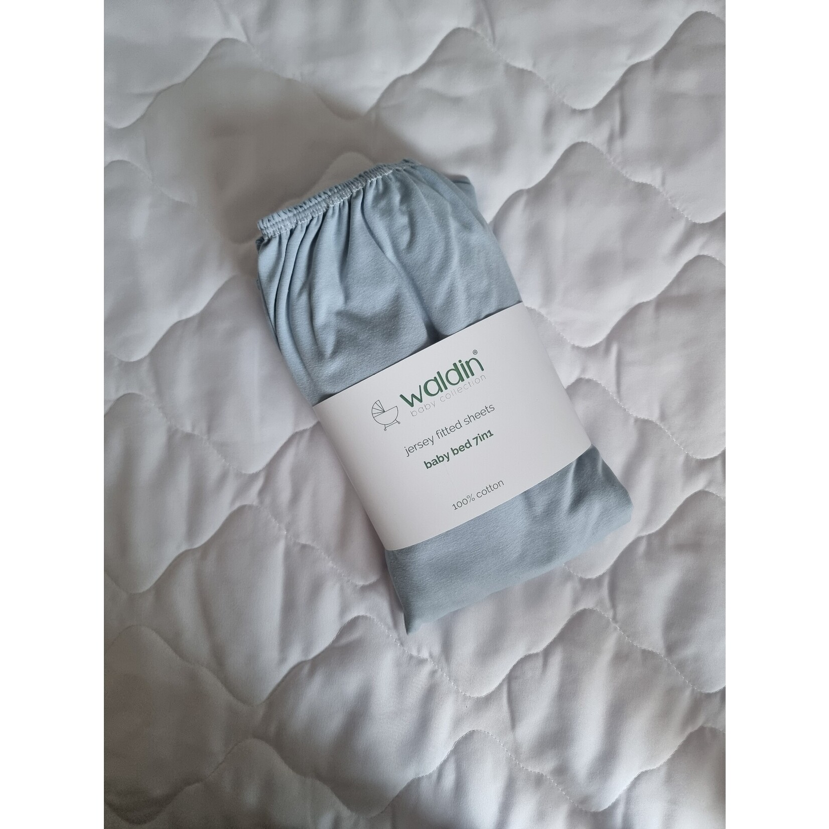 Waldin Hoeslaken voor 7 in 1 Bed OVAAL groot  - 100% katoen