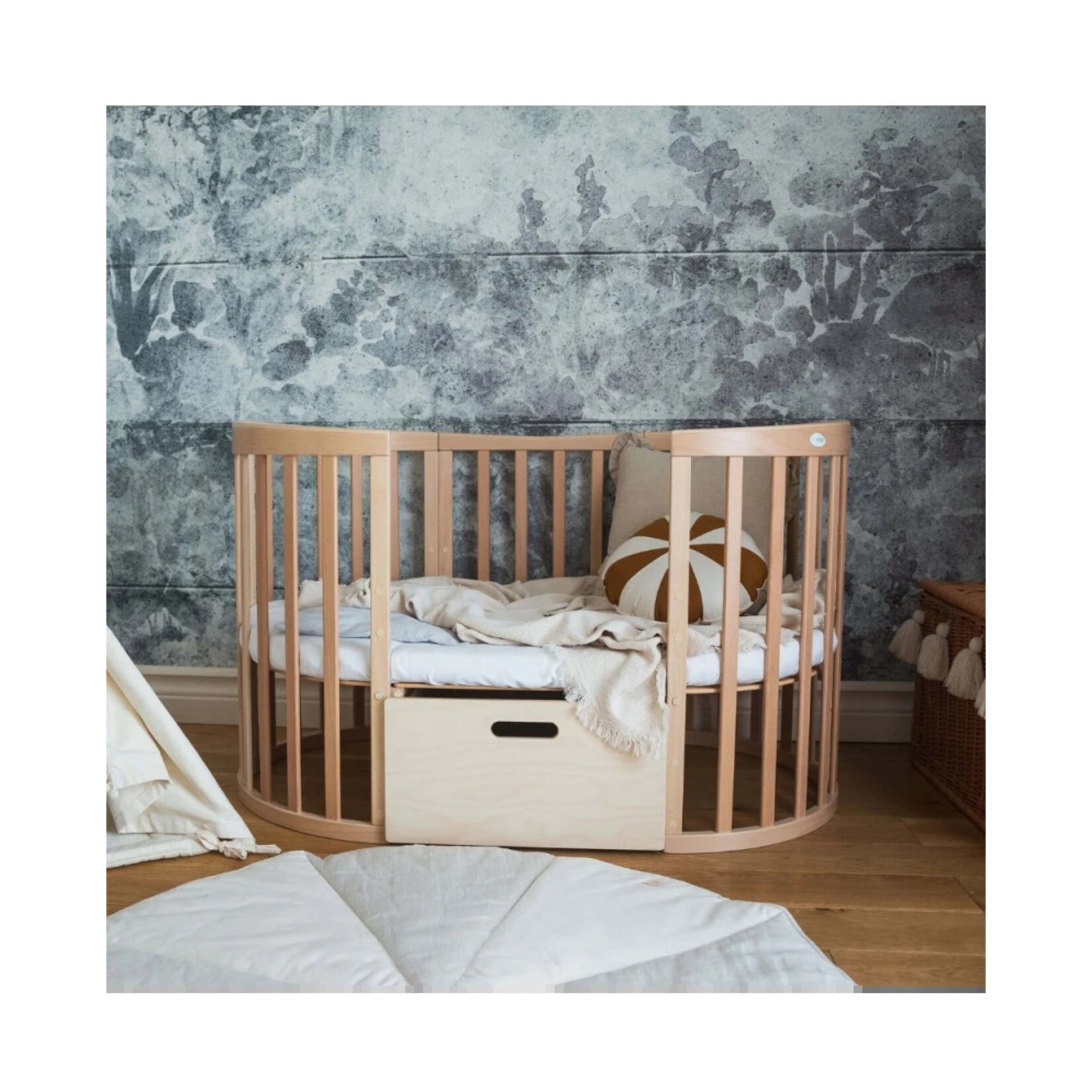 Waldin Hoeslaken voor 7 in 1 Bed OVAAL groot  - 100% katoen