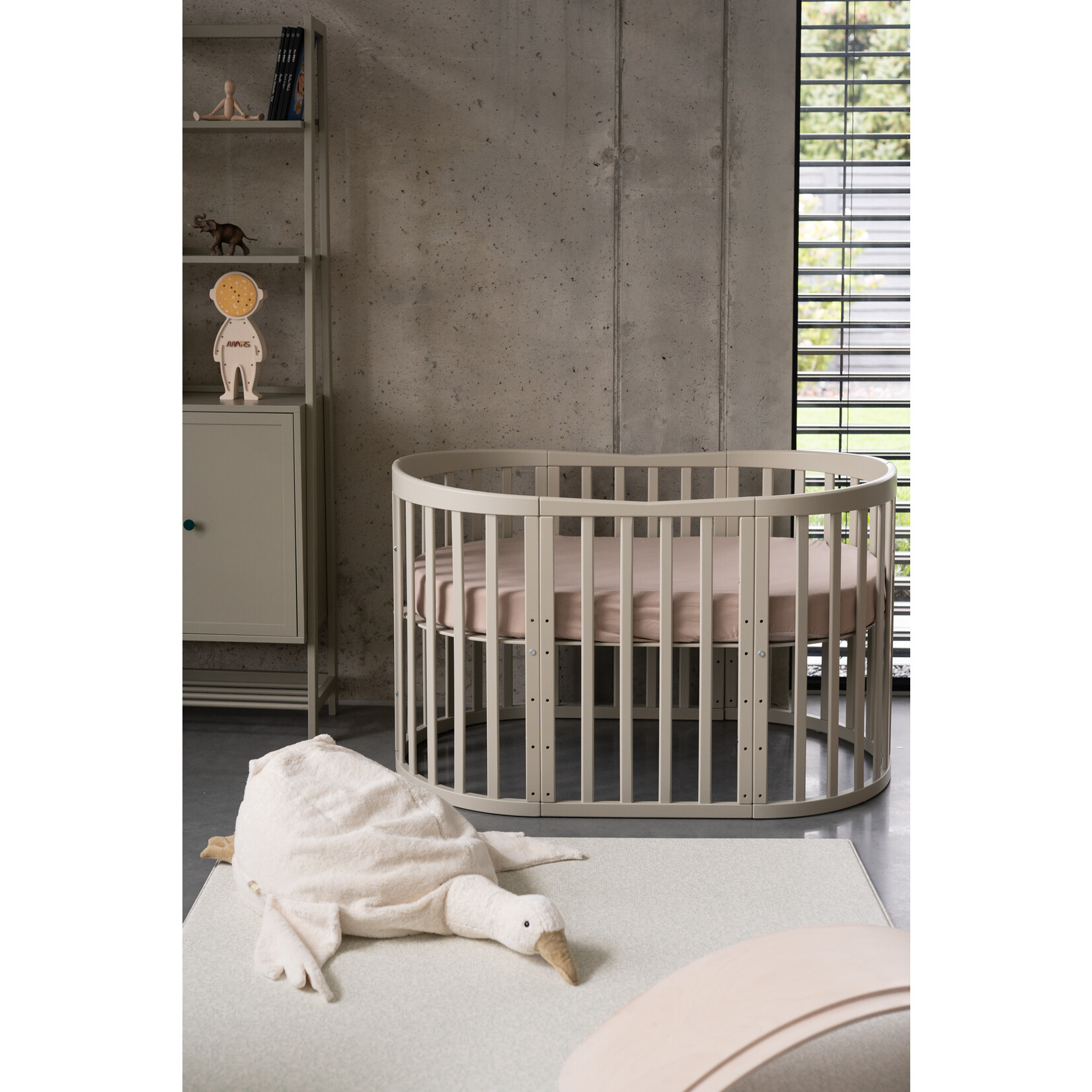 Waldin Hoeslaken voor 7 in 1 Bed OVAAL groot  - 100% katoen