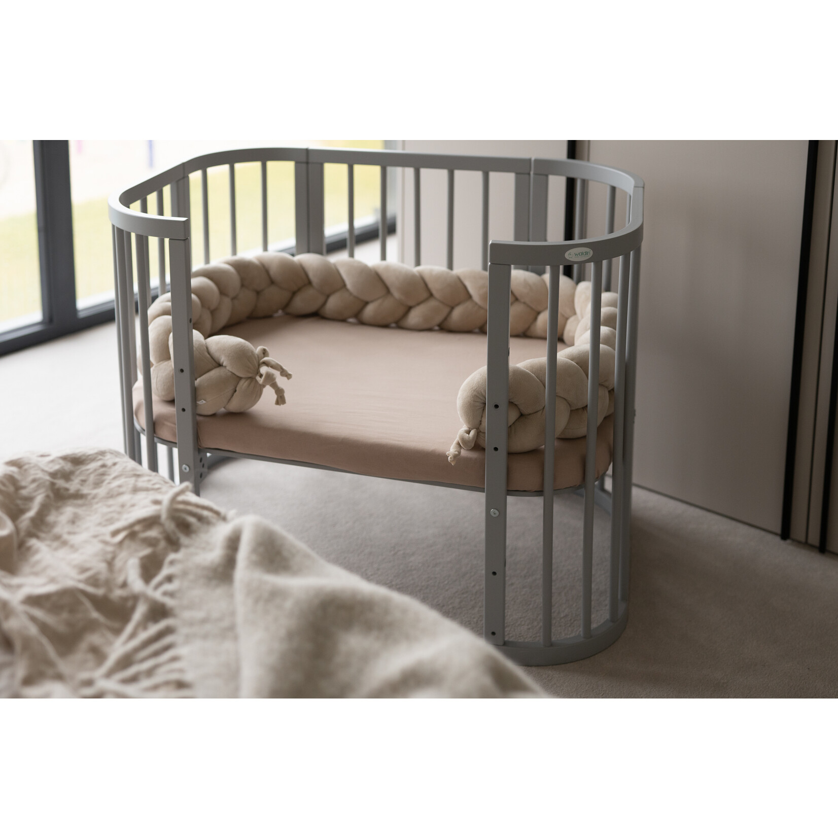 Waldin Hoeslaken voor 7 in 1 Bed - groot  - 100% katoen