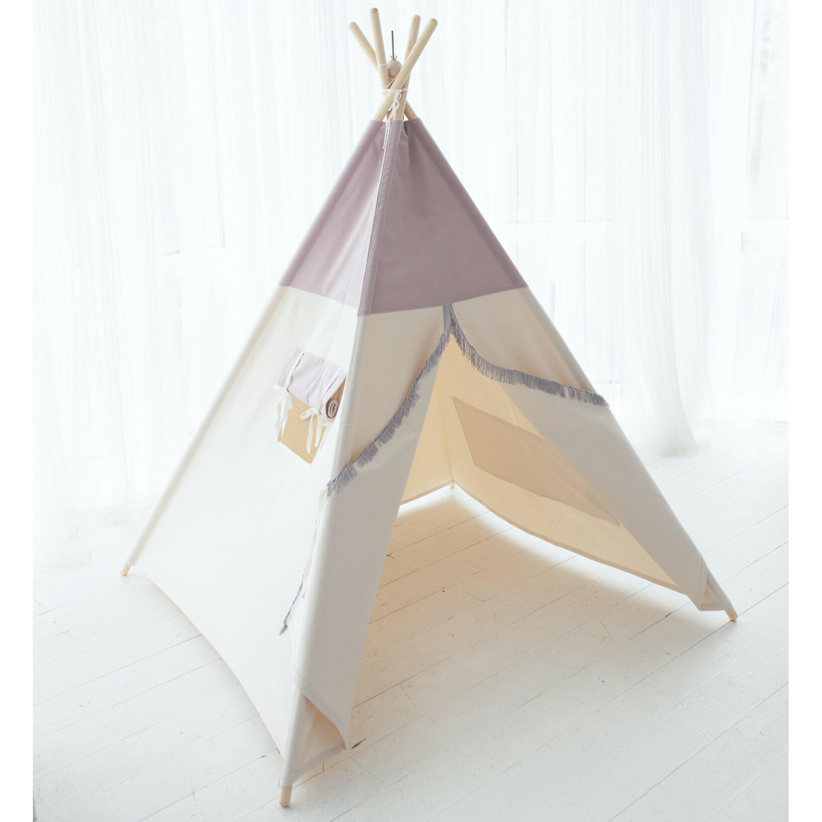 Cozy & Dozy Roze tipi speeltent Pink Mermaid met of zonder velvet schelpmat