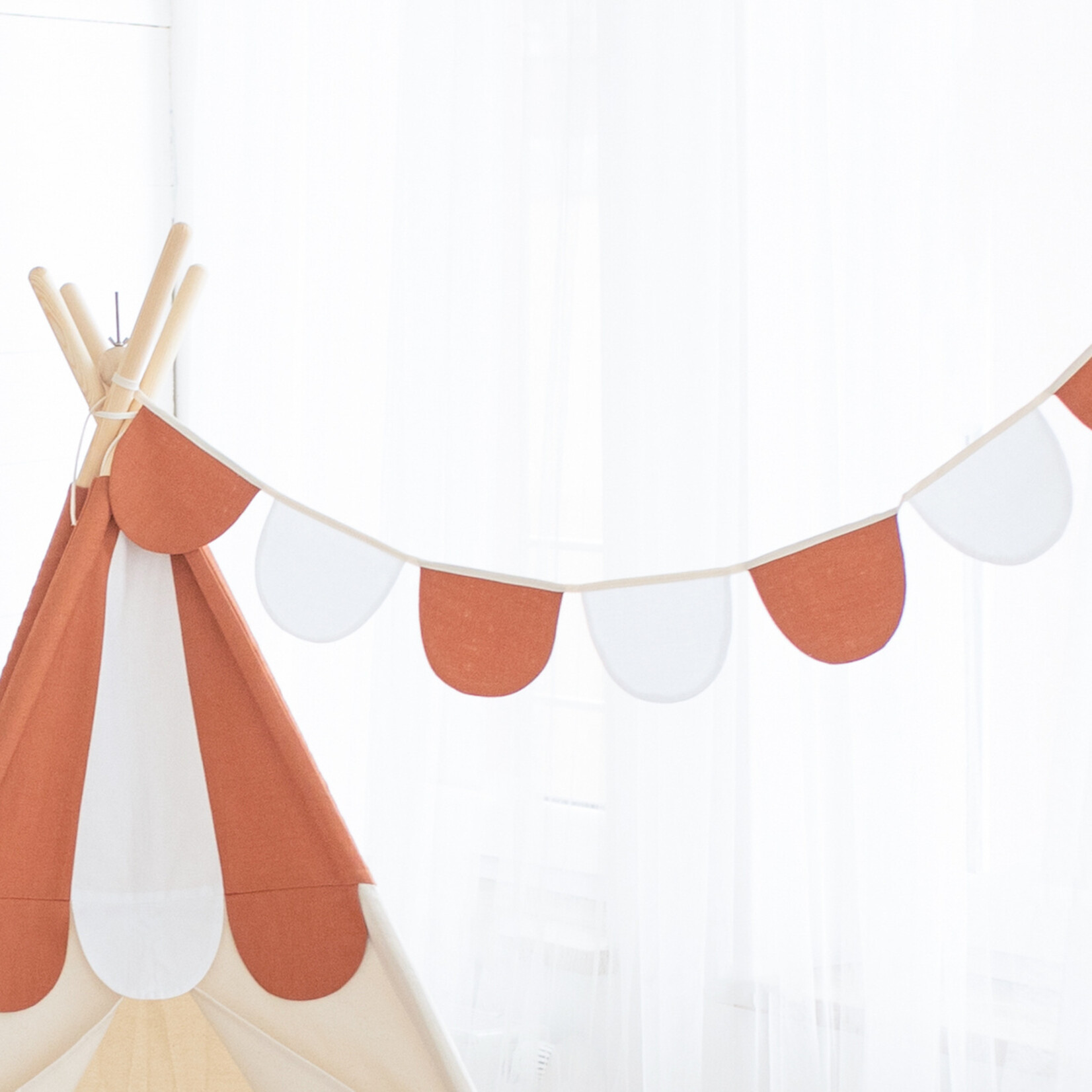 Cozy & Dozy Tipi tent - Candy Red - met zachte speelmat