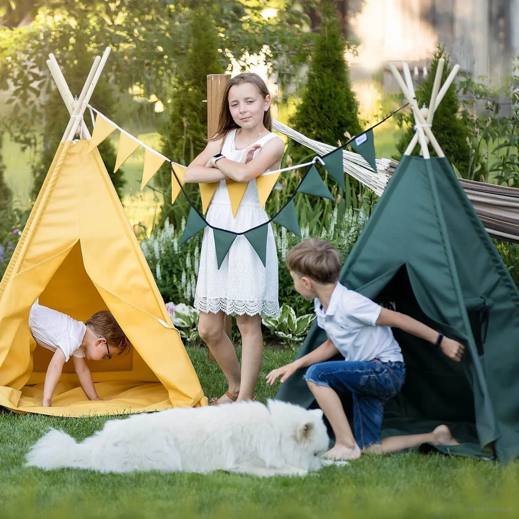Cozy & Dozy Outdoor tipi speeltent - Sand - voor binnen en buiten