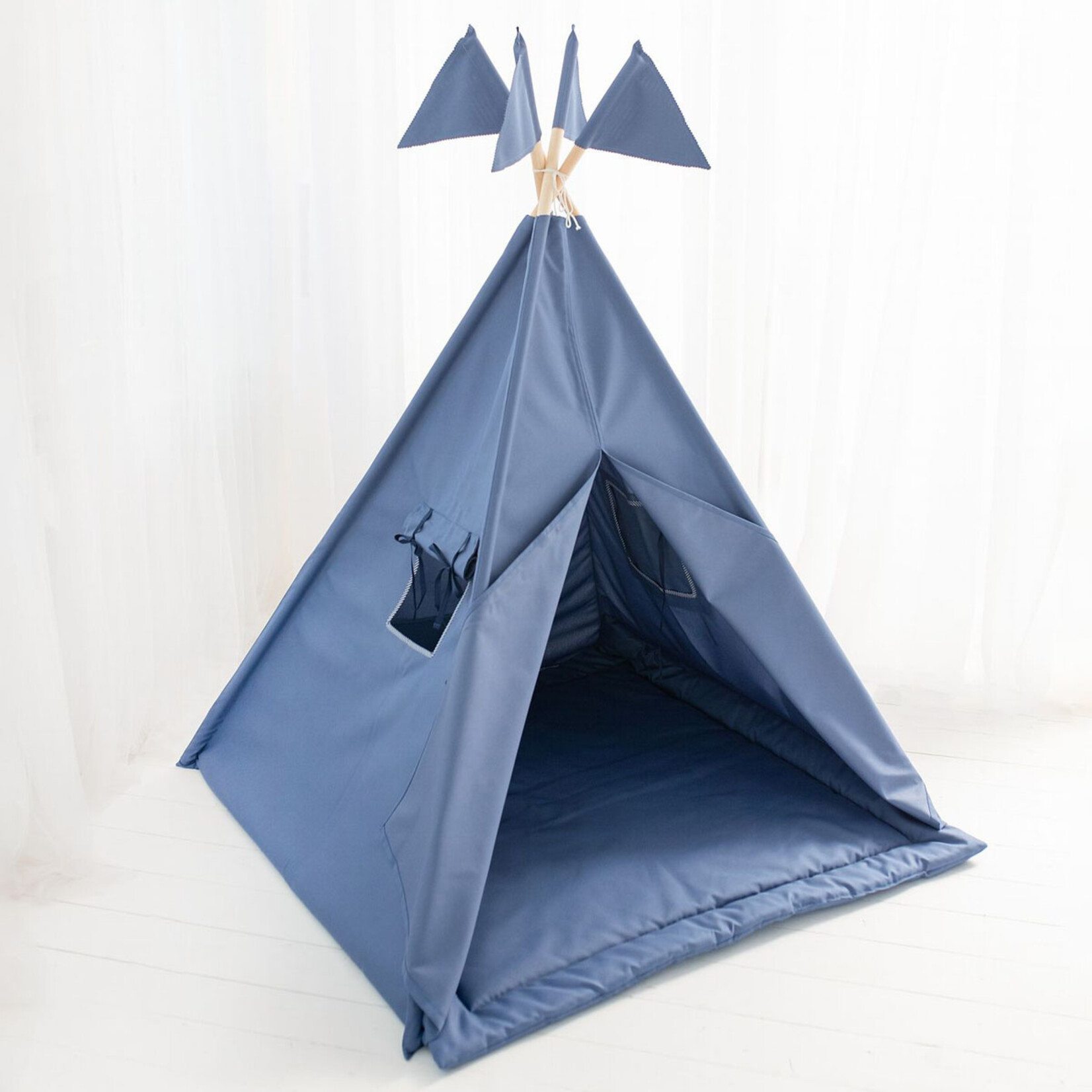 Cozy & Dozy Outdoor tipi speeltent - Navy Blauw - voor binnen en buiten
