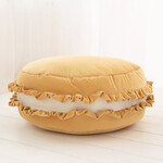 Cozy & Dozy Velvet poef/kussen - Honing Macaron