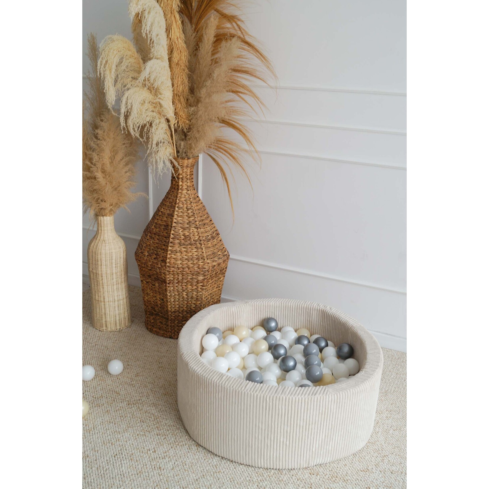 moje. Ballenbad - Rib Velvet - 90x30cm - Créme