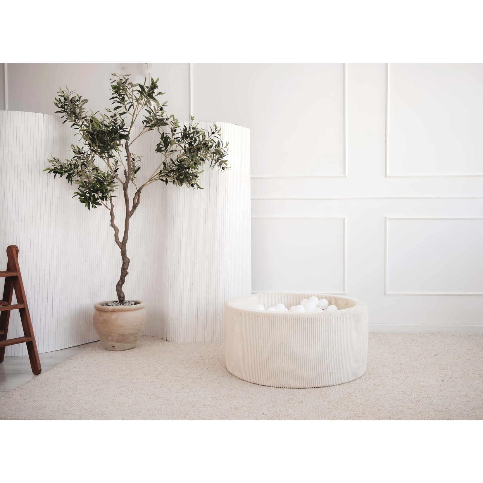 moje. Ballenbad - Rib Velvet - 90x40cm - Créme