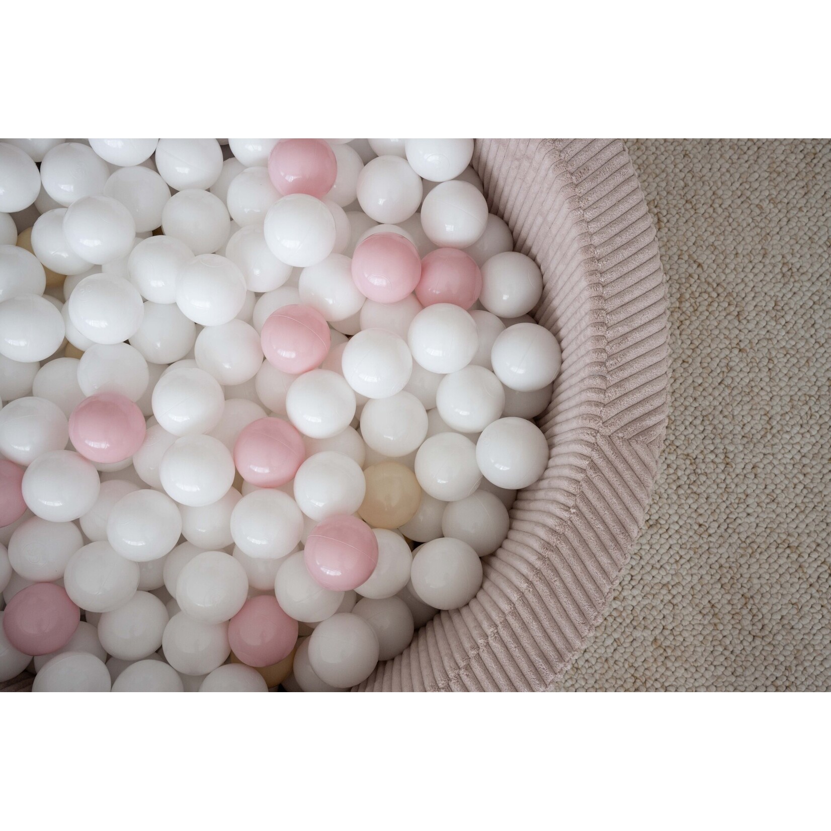 moje. Ballenbad - Rib Velvet - 90x40cm - Dirty Pink