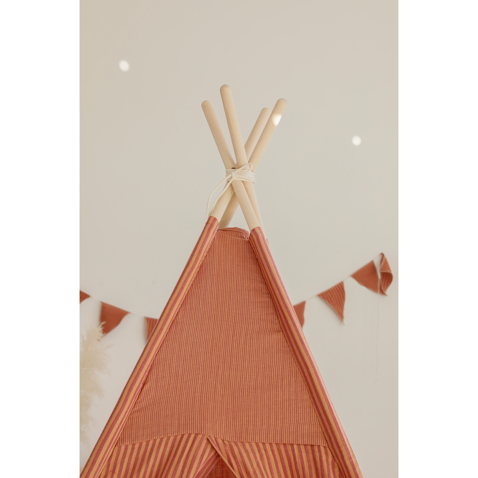 MuzPony Tipi tent Dalia Stripes - mousseline speeltent met vloer mat