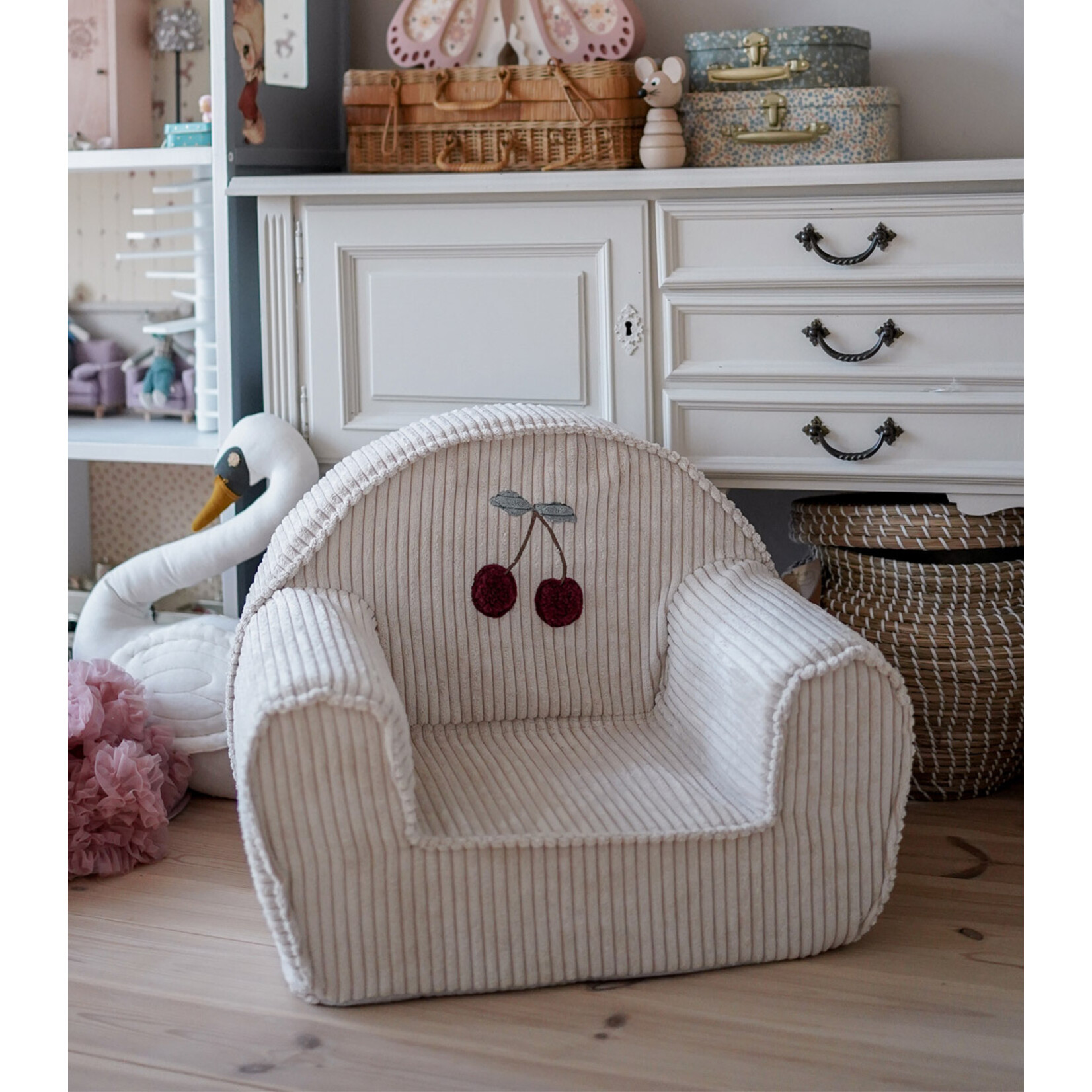 MuzPony Rib Kinderfauteuil Cherry