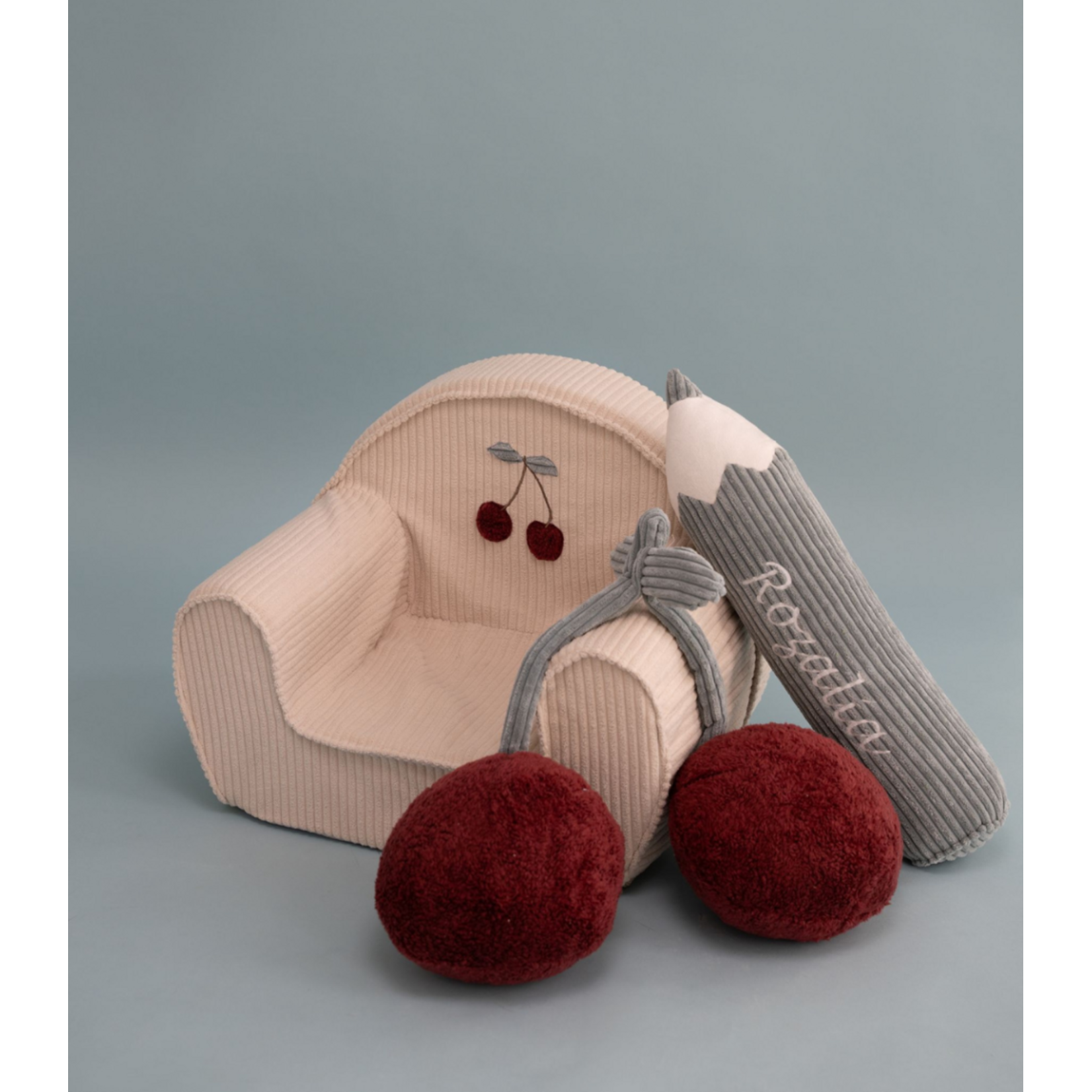 MuzPony Rib Kinderfauteuil Cherry