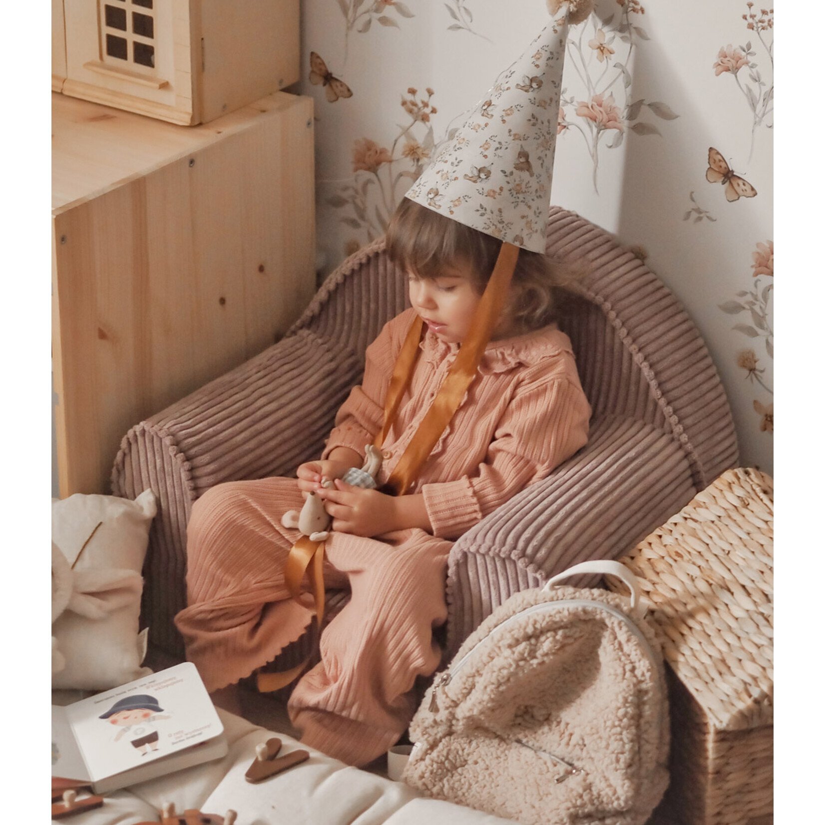 MuzPony Rib Kinderfauteuil - Brown Sugar