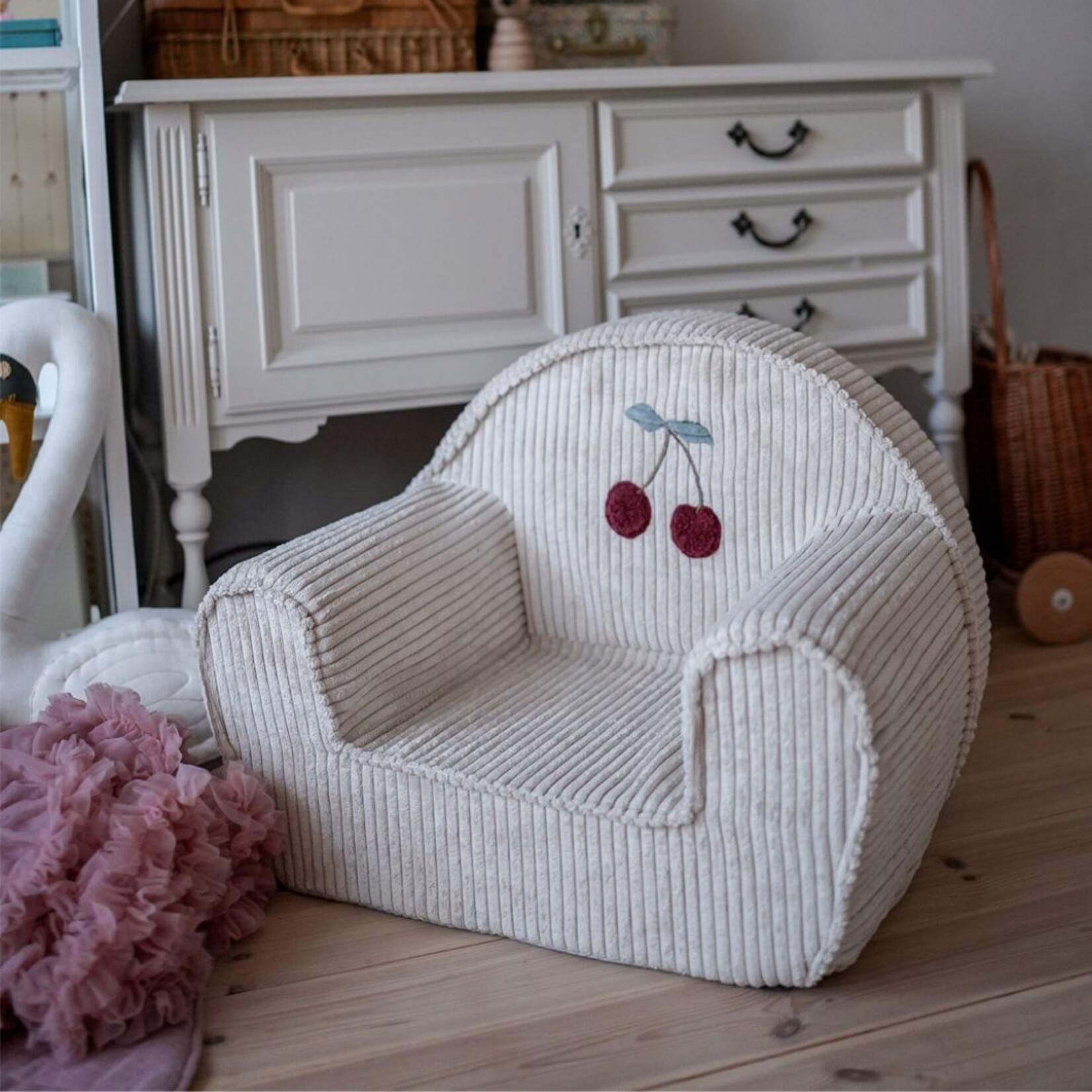 MuzPony Rib Kinderfauteuil Cherry