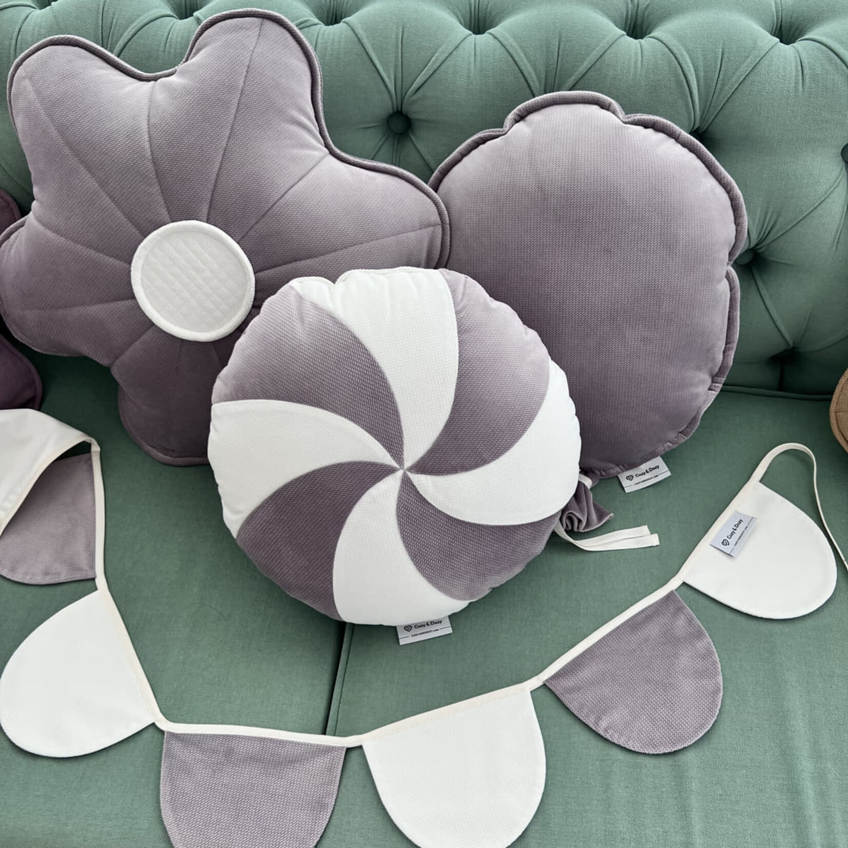 Cozy & Dozy Ronde kussen Candy – Lavendel