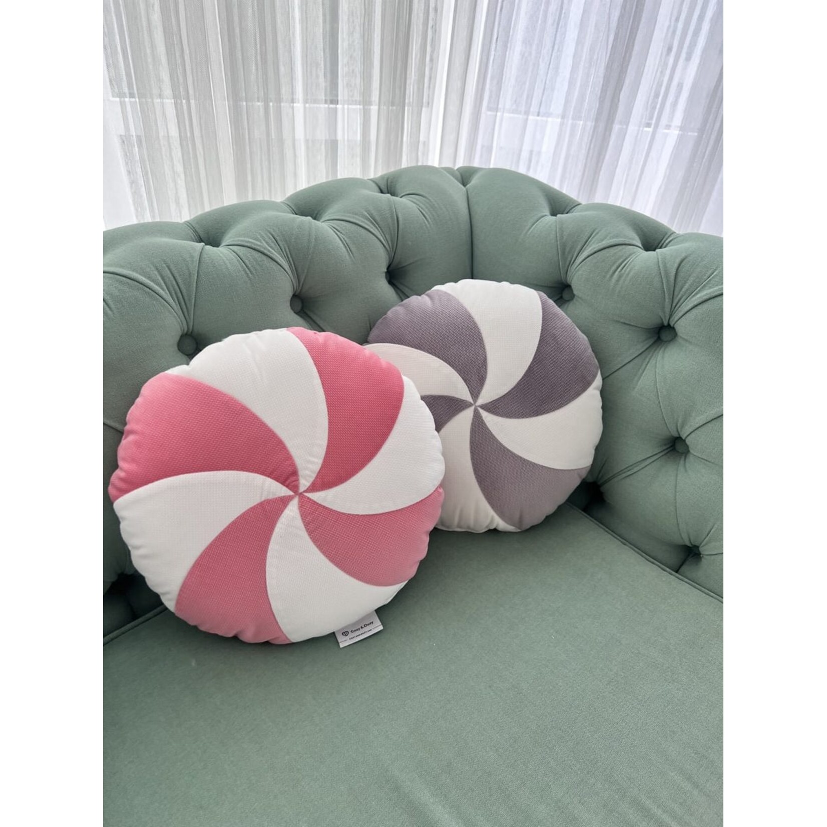 Cozy & Dozy Ronde kussen Candy – Lavendel