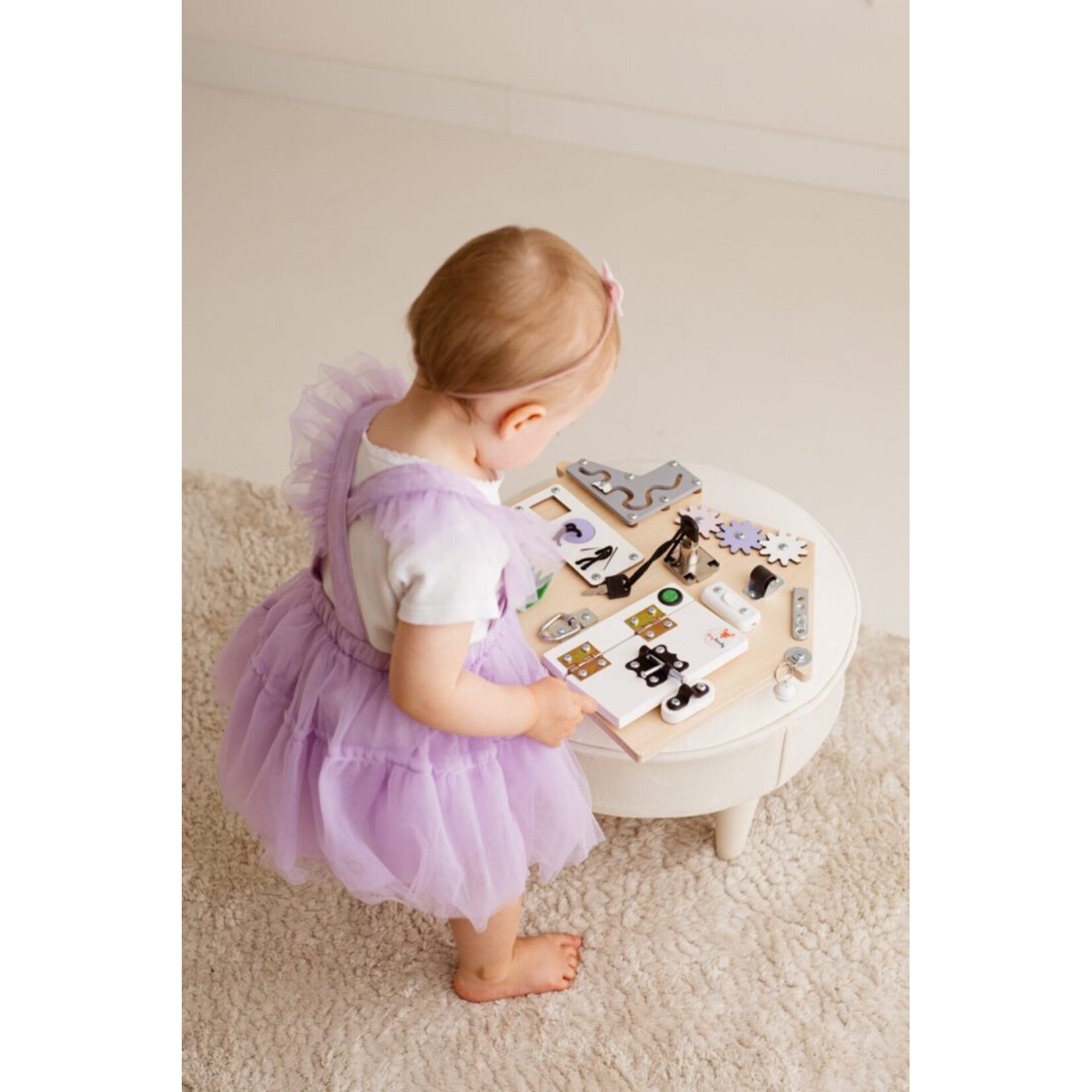 FOXY family Sensorisch Busy Bord - Huisje- Activiteitenbord