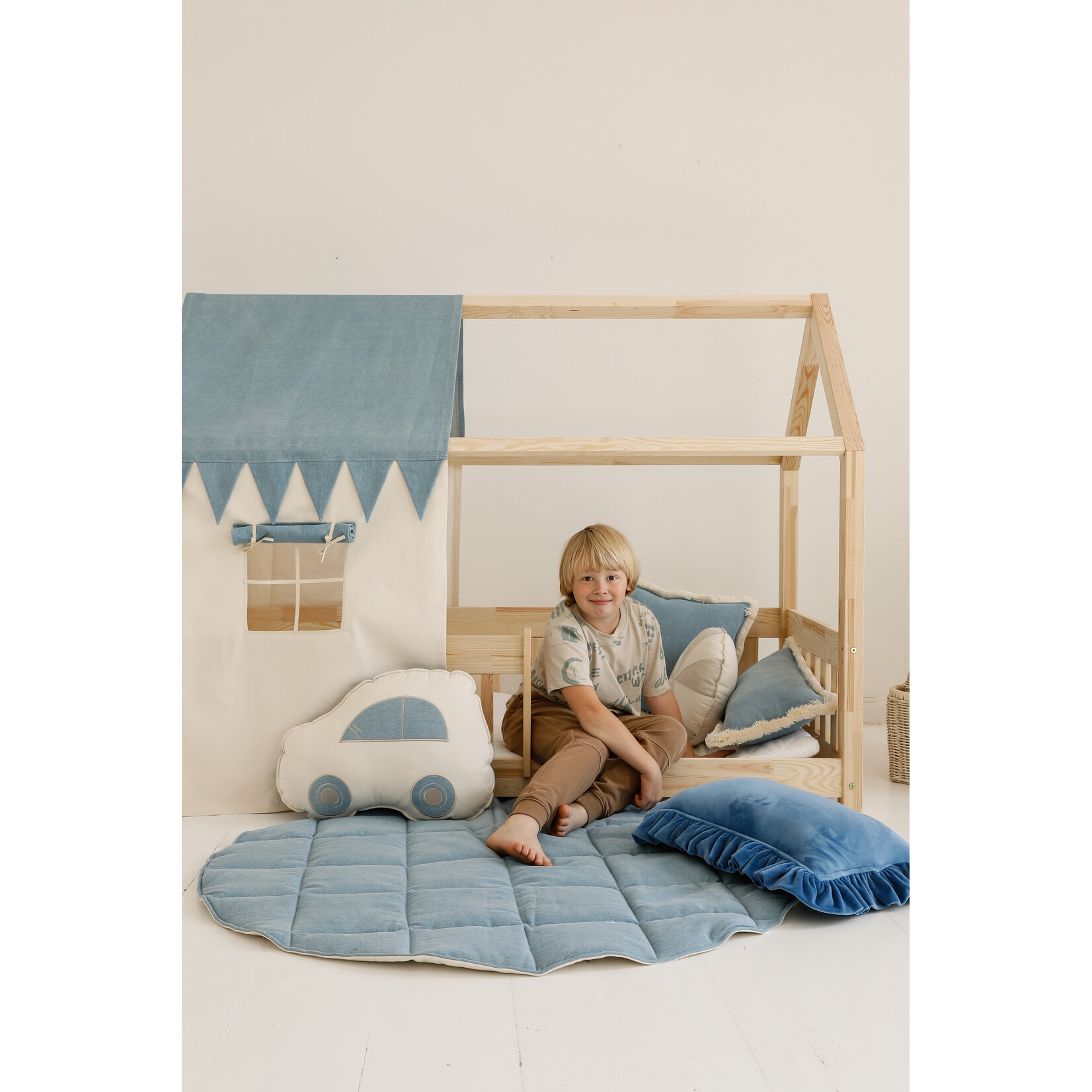 MOI MILI Katoenen tent voor bedhuis – Jeans