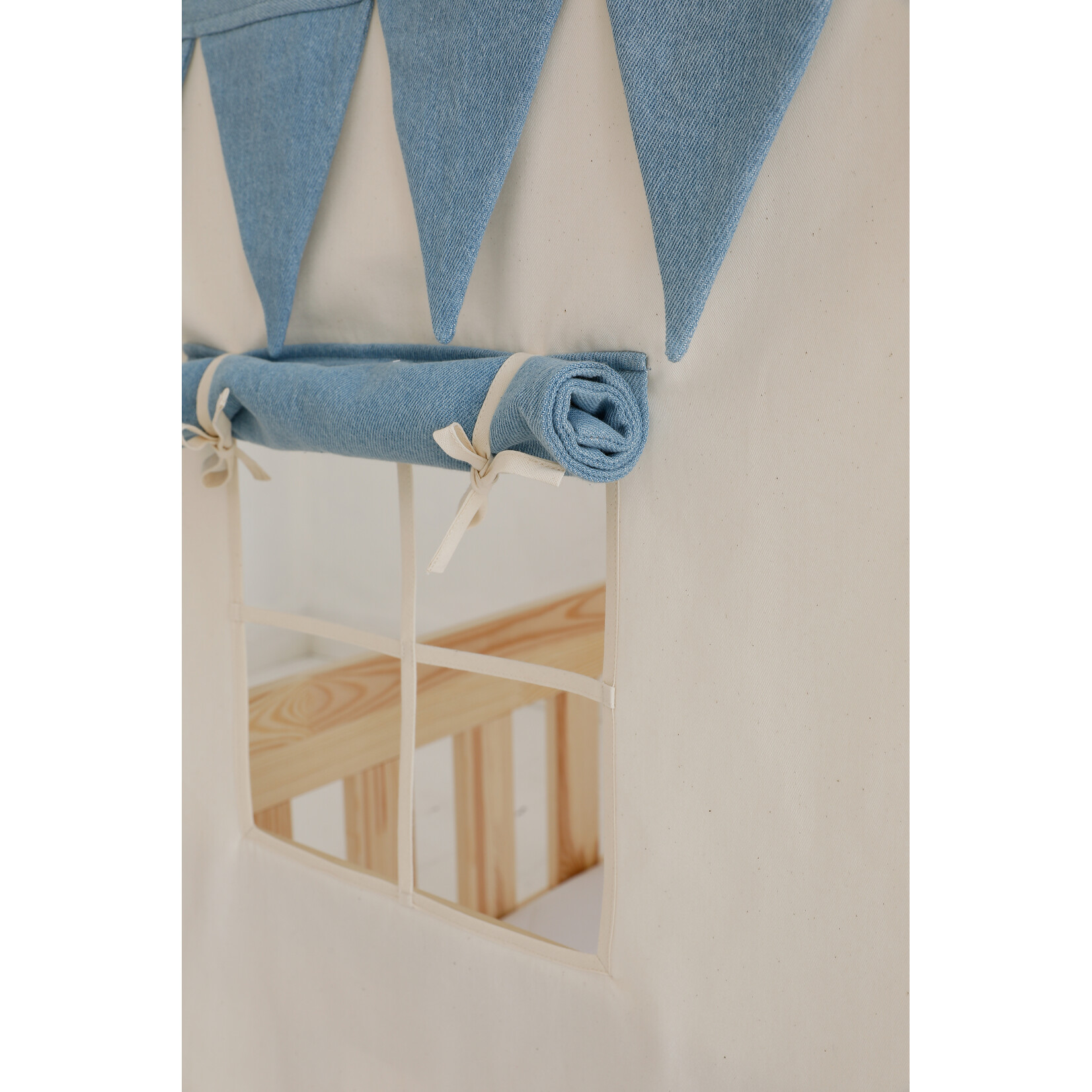 MOI MILI Katoenen tent voor bedhuis – Jeans