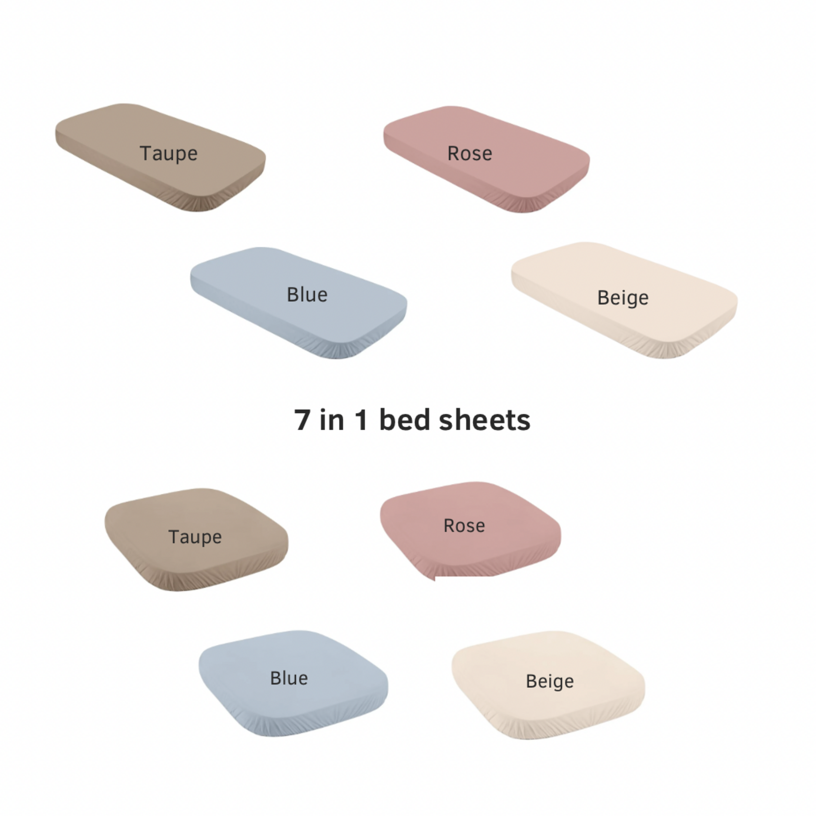 Waldin Multifunctioneel 7 in 1 Babybed / peuterbed Vintage incl. matras