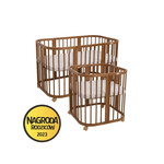 Waldin Multifunctioneel 7 in 1 Babybed / peuterbed Vintage incl. matras