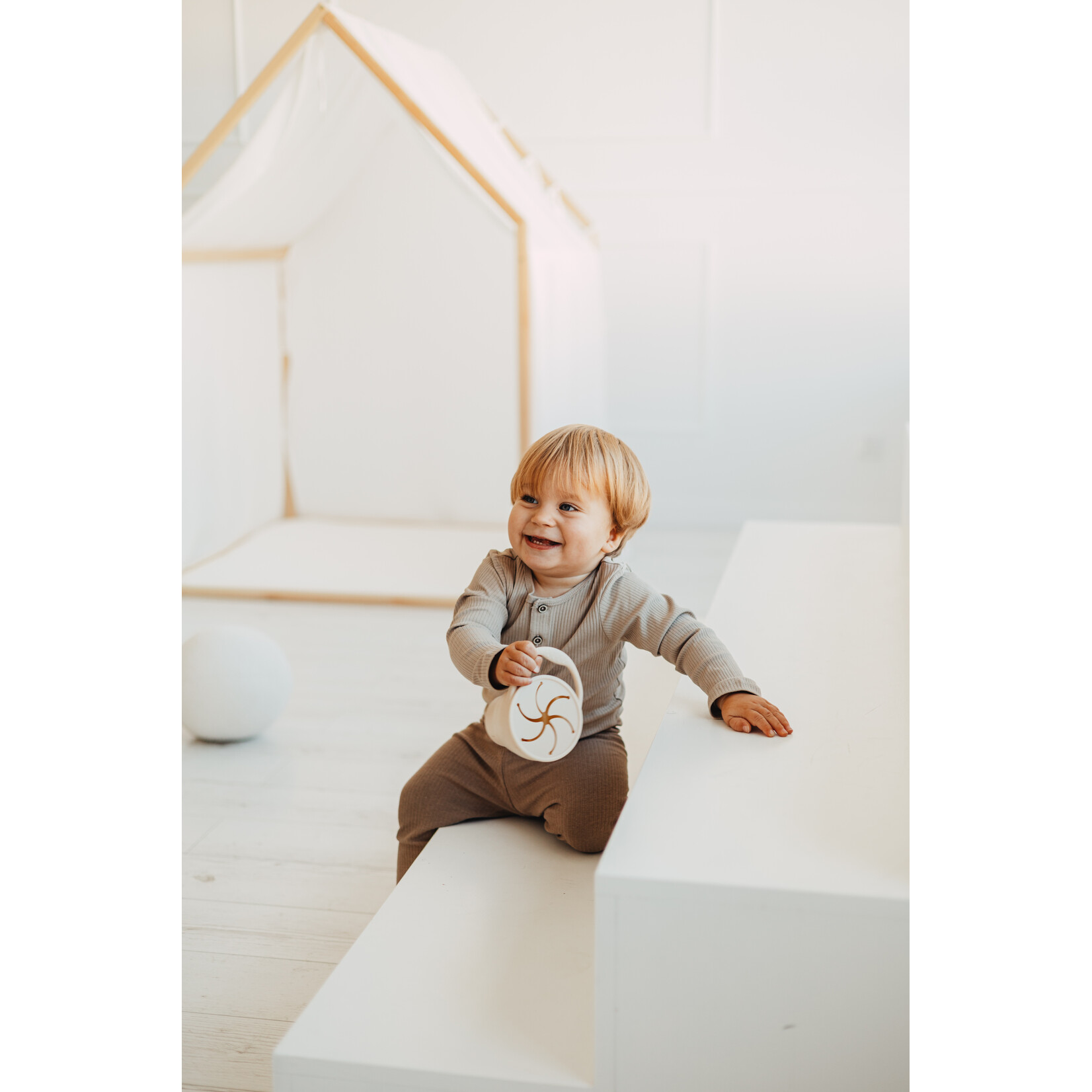 moje. Playhouse Scandi - Mousseline katoen bekleding - Wit
