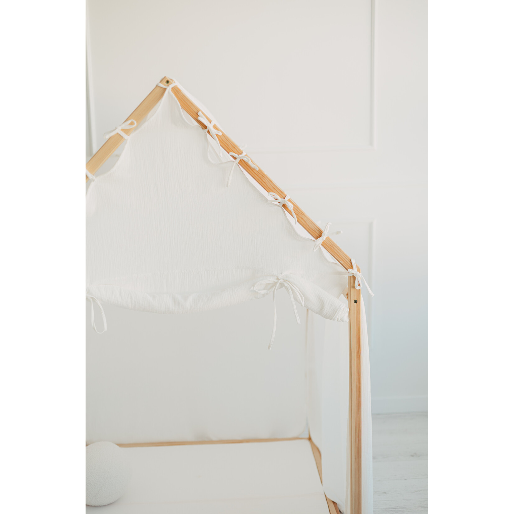 moje. Playhouse Scandi - Mousseline katoen bekleding - Wit