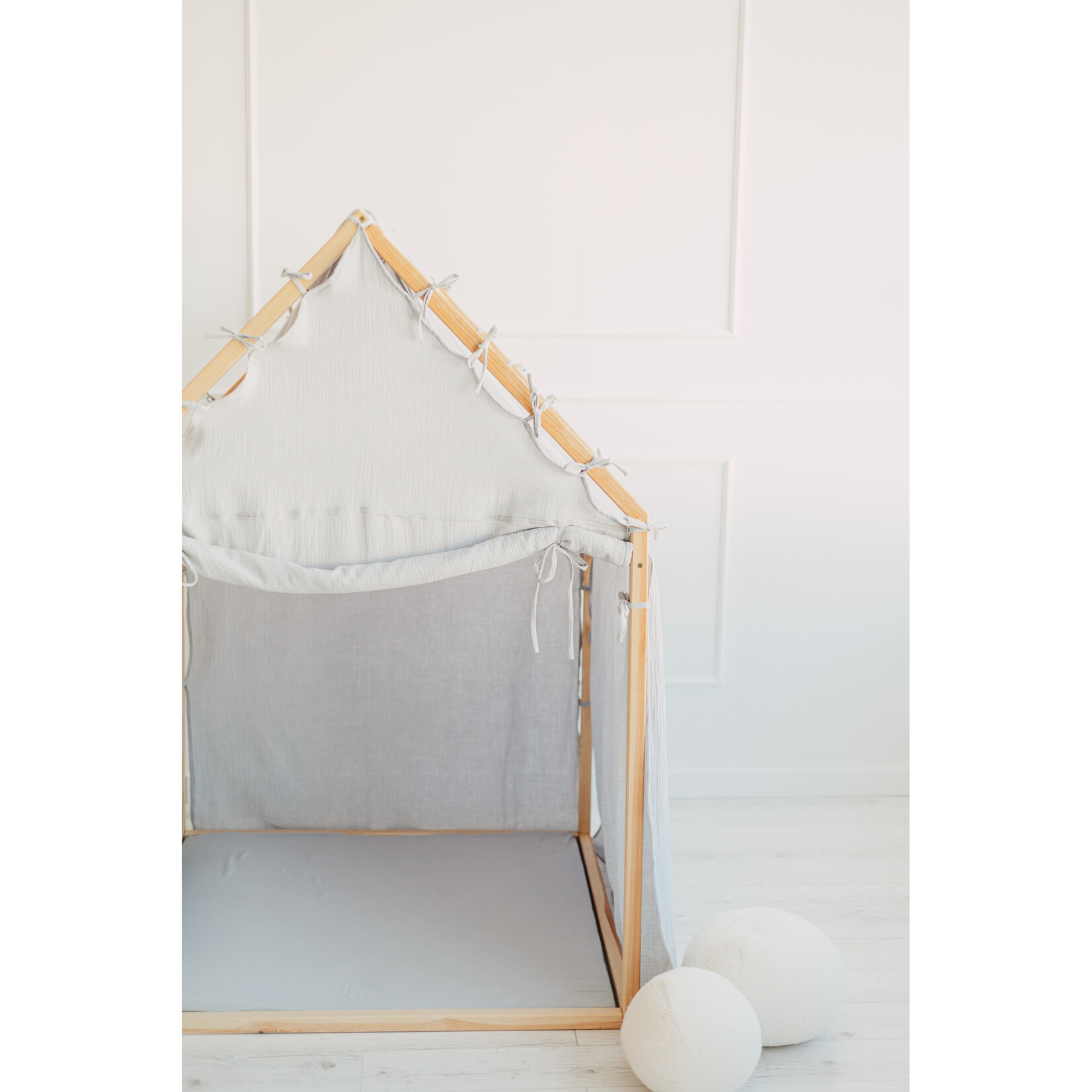 moje. Playhouse Scandi - Mousseline katoen bekleding - Blauw